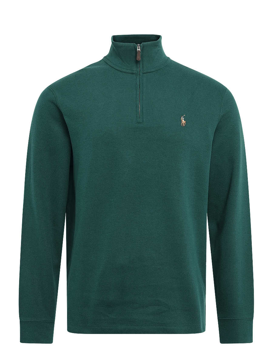 Polo Ralph Lauren - 40/1 DBL KNIT JACQ-KNT-PULLOVER - pullover mit halbem reißverschluss - moss agate - 1