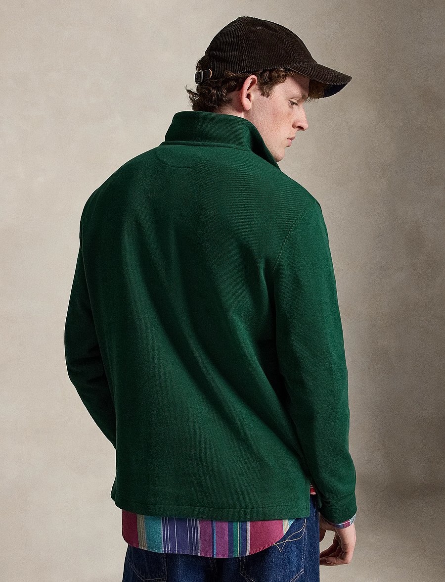 Polo Ralph Lauren - 40/1 DBL KNIT JACQ-KNT-PULLOVER - pullover mit halbem reißverschluss - moss agate - 3