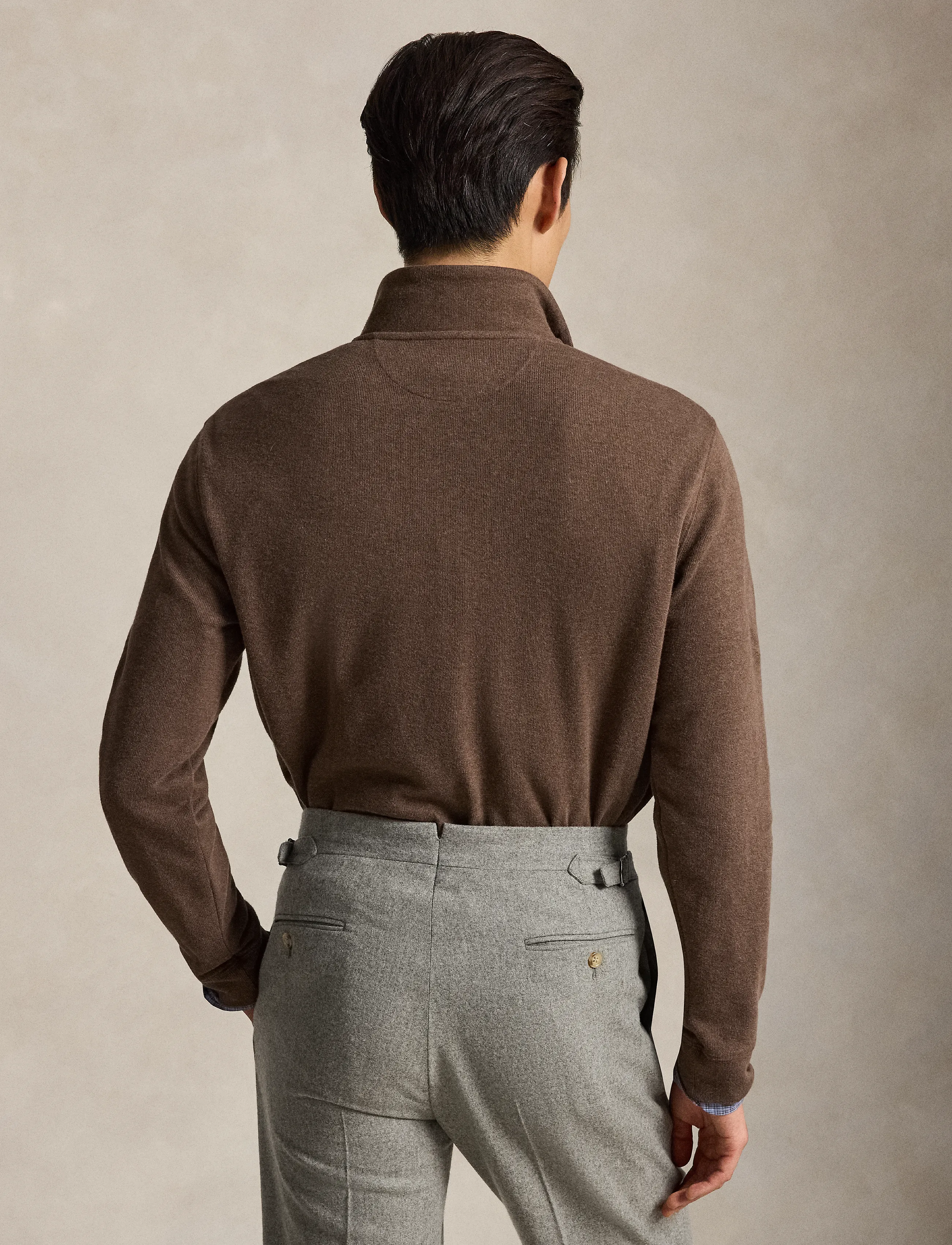 Polo Ralph Lauren - 40/1 DBL KNIT JACQ-KNT-PULLOVER - pullover mit halbem reißverschluss - nutmeg brown heat - 2
