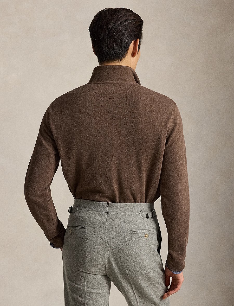 Polo Ralph Lauren - 40/1 DBL KNIT JACQ-KNT-PULLOVER - pullover mit halbem reißverschluss - nutmeg brown heat - 2