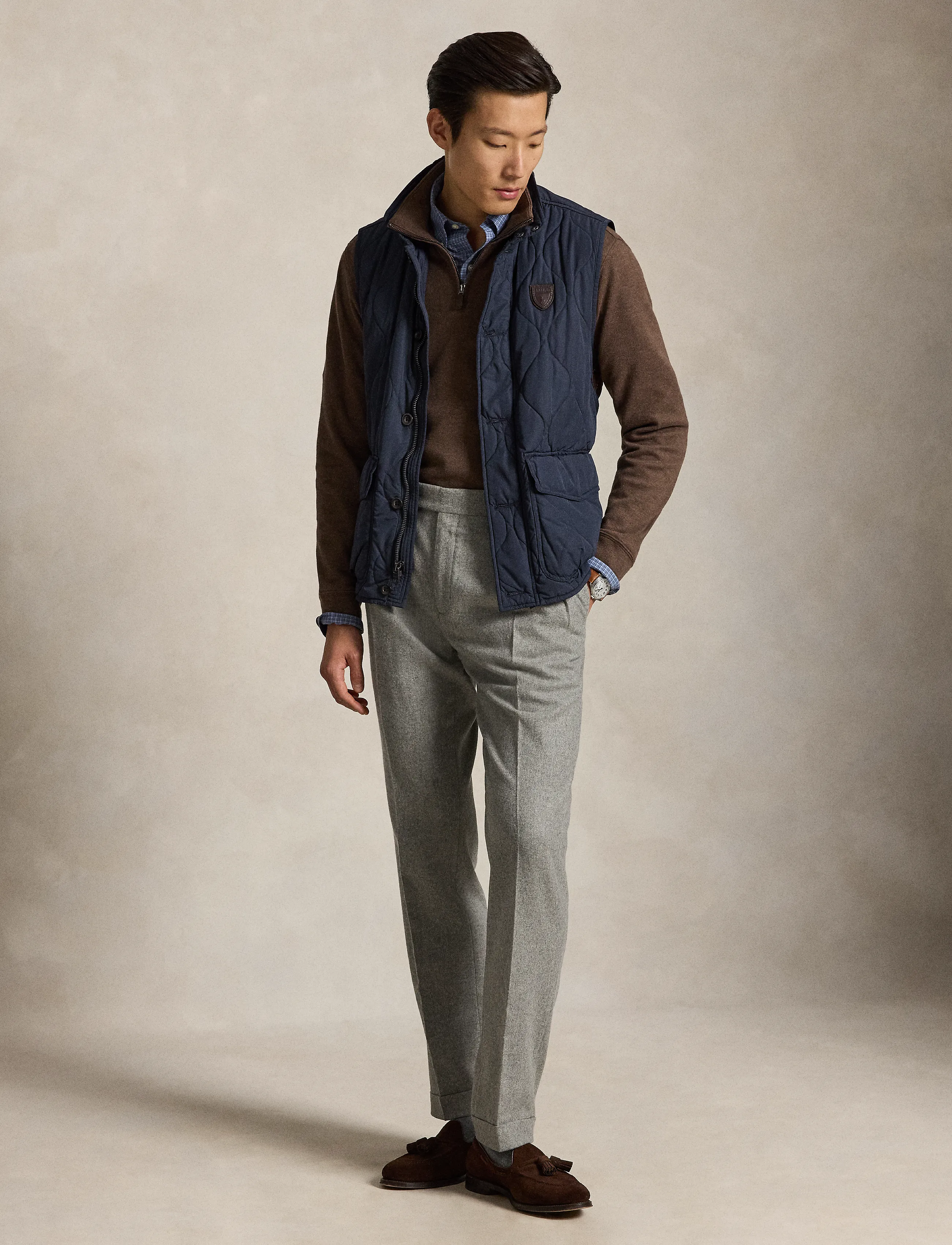 Polo Ralph Lauren - 40/1 DBL KNIT JACQ-KNT-PULLOVER - pullover mit halbem reißverschluss - nutmeg brown heat - 3