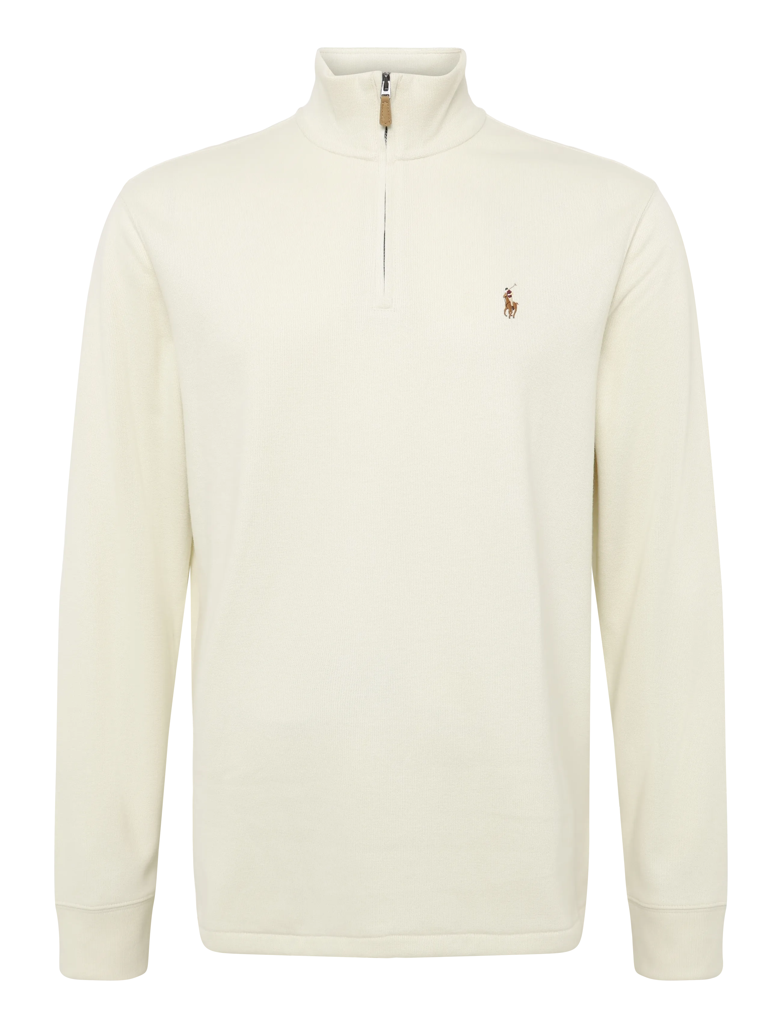 Polo Ralph Lauren - 40/1 DBL KNIT JACQ-KNT-PULLOVER - tõmblukk-kaelusega džemprid - parchment cream - 1