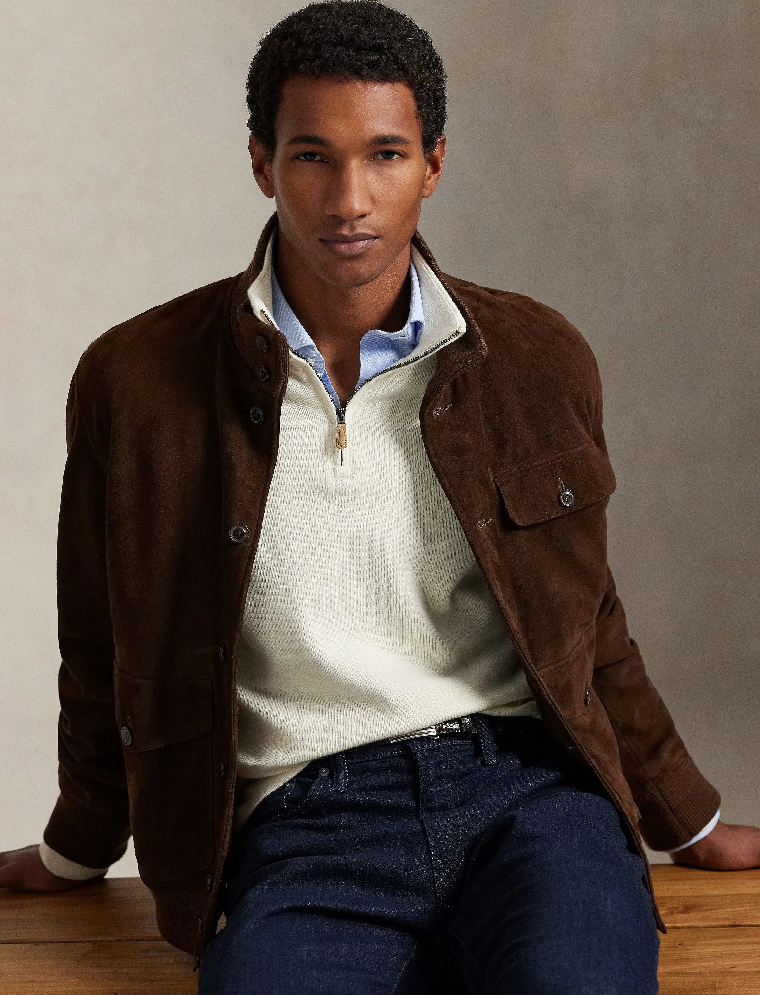 Polo Ralph Lauren - Estate-Rib Quarter-Zip Pullover - pullover mit halbem reißverschluss - parchment cream - 2