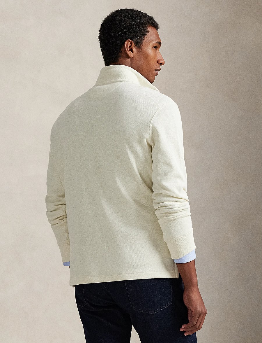 Polo Ralph Lauren - 40/1 DBL KNIT JACQ-KNT-PULLOVER - tõmblukk-kaelusega džemprid - parchment cream - 4