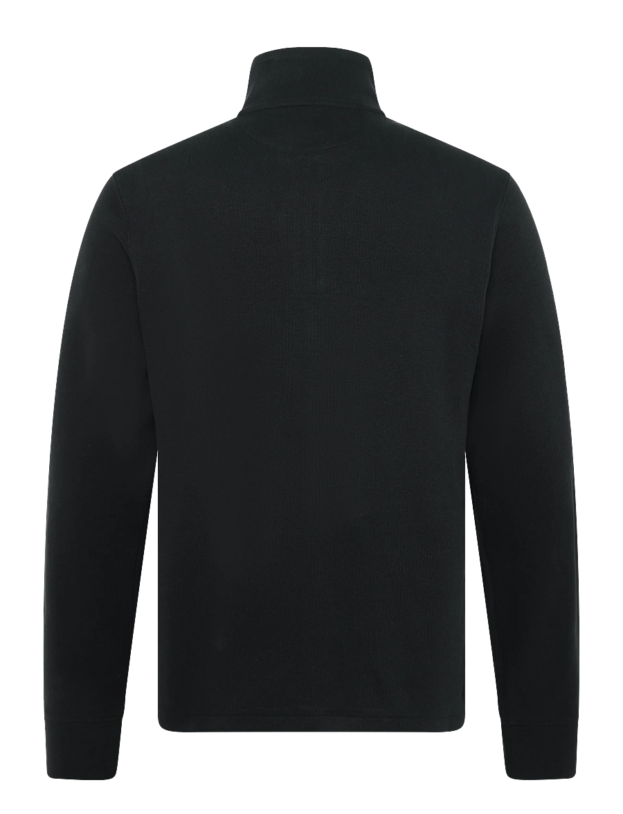 Polo Ralph Lauren - 40/1 DBL KNIT JACQ-KNT-PULLOVER - pullover mit halbem reißverschluss - polo black - 1