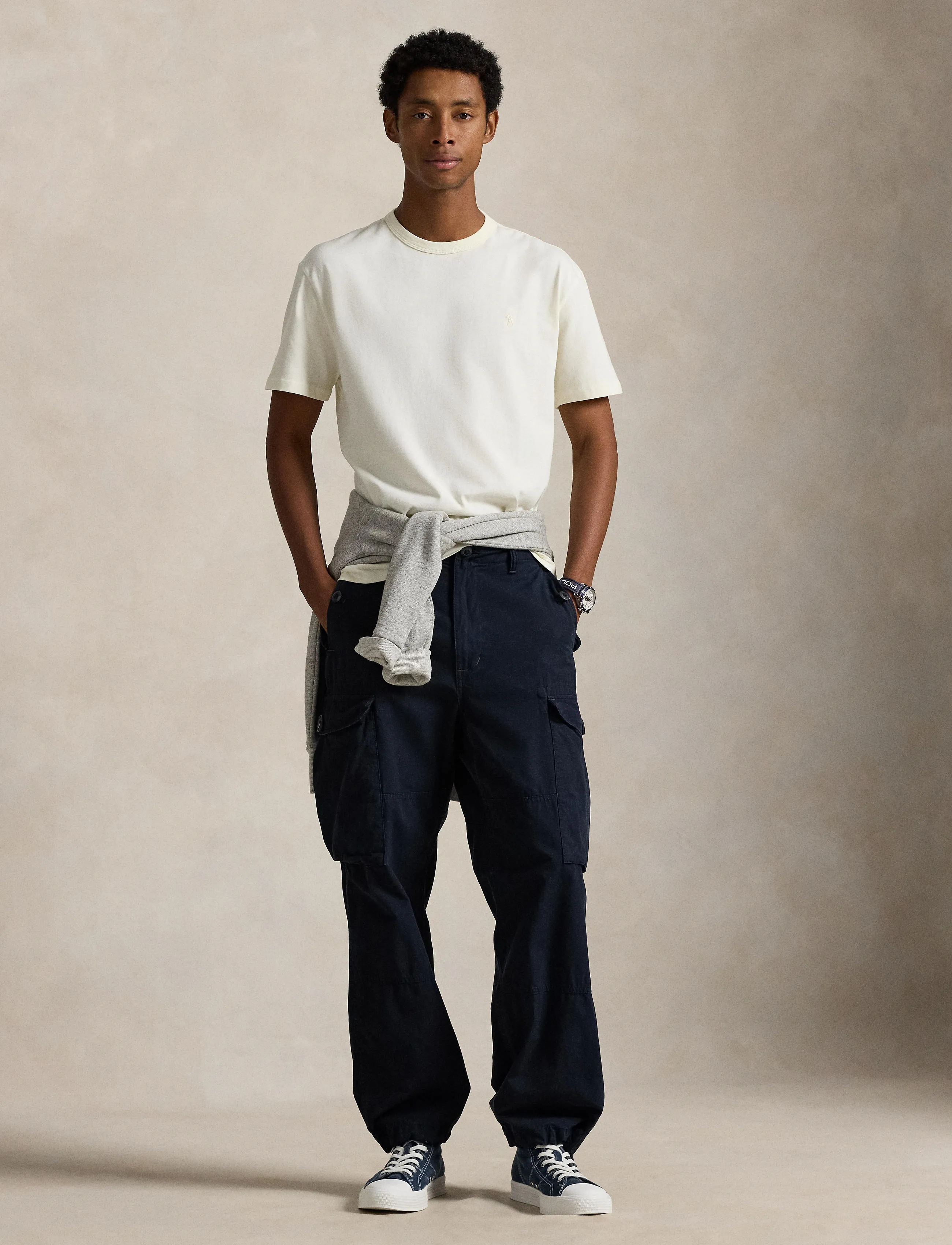 Polo Ralph Lauren Classic Fit Garment-Dyed Jersey T-Shirt - Tøj - CLUBHOUSE CREAM / cream