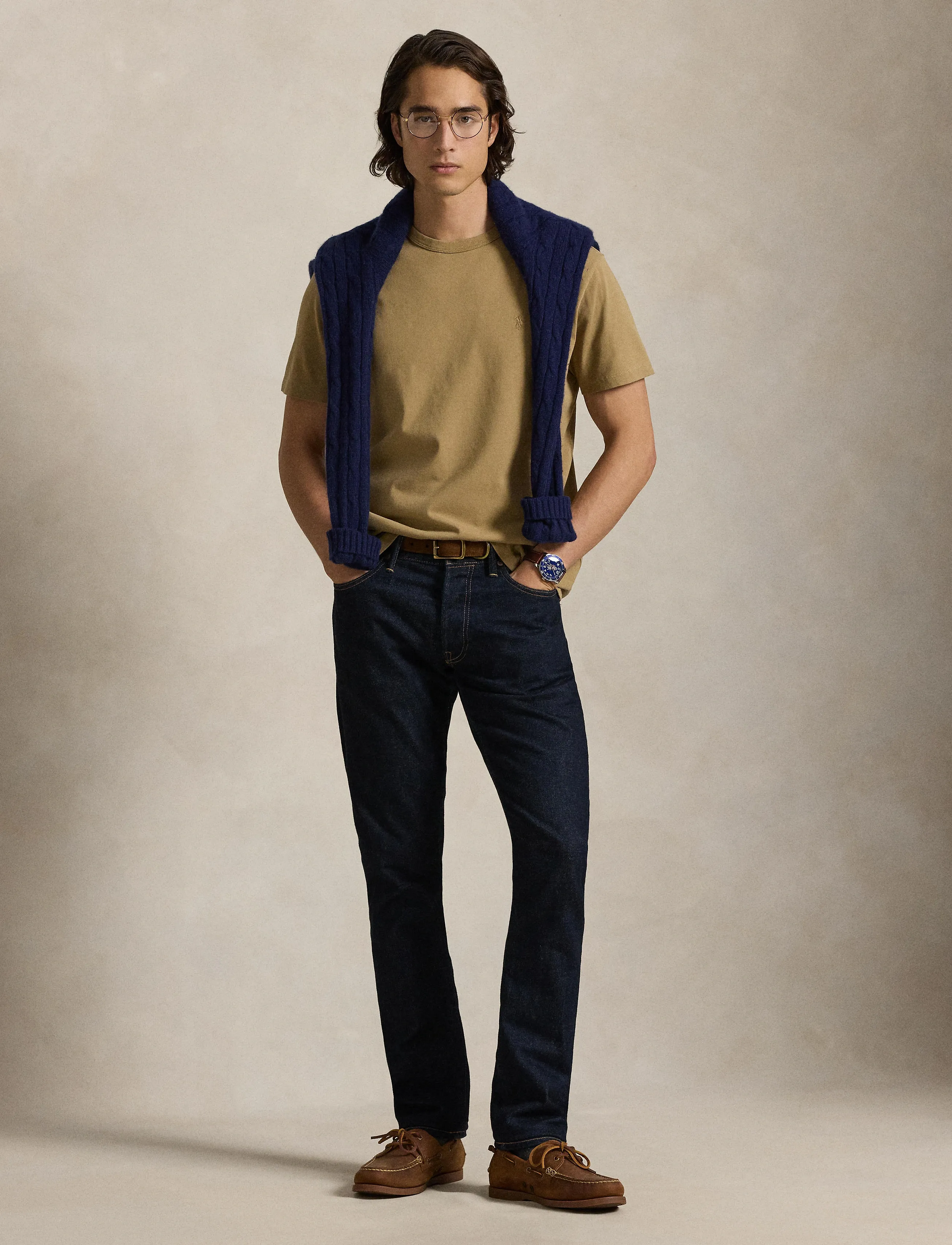 Polo Ralph Lauren Classic Fit Garment-Dyed Jersey T-Shirt - Riided - MONTANA KHAKI / beige