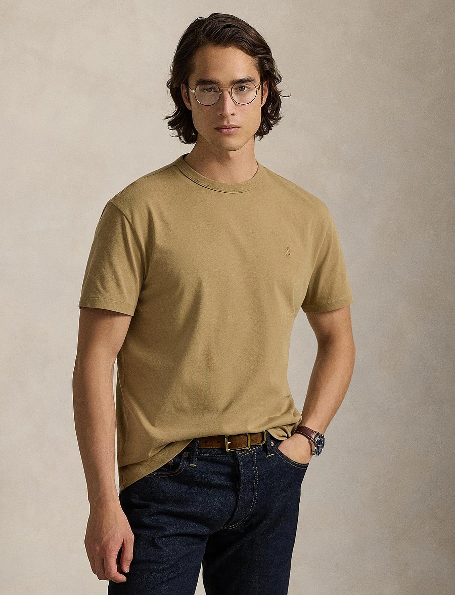 Polo Ralph Lauren - Classic Fit Garment-Dyed Jersey T-Shirt - kurzärmelige t-shirts - montana khaki - 3