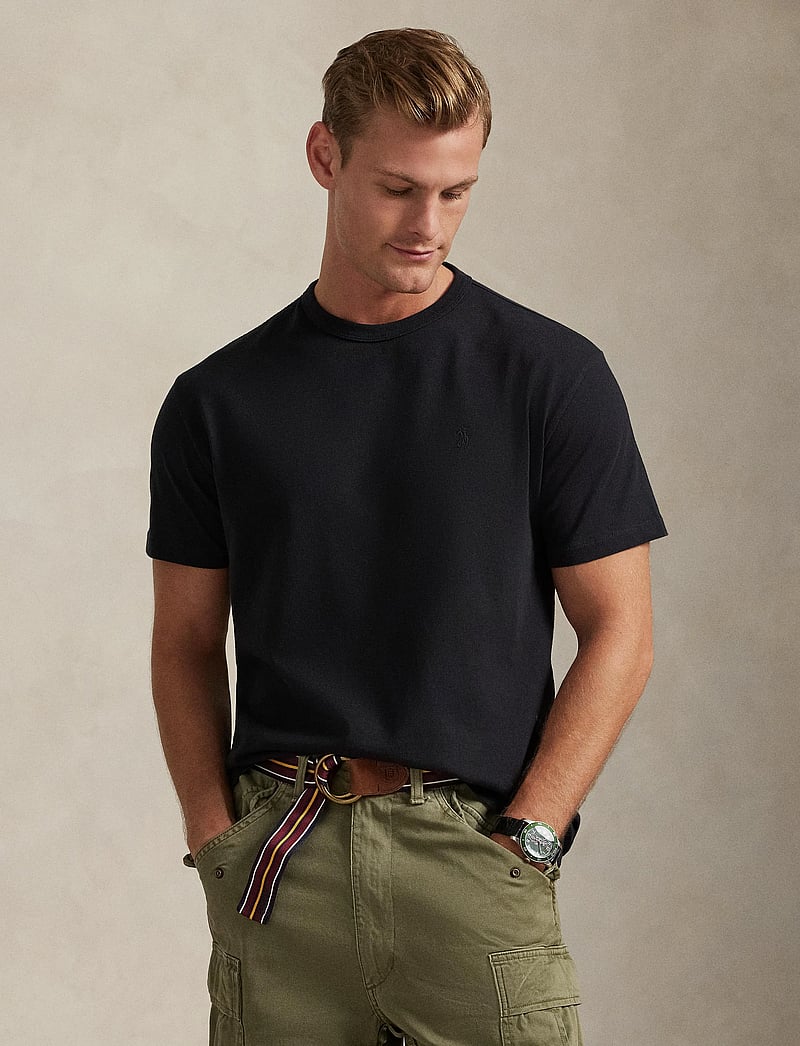 Polo Ralph Lauren - Classic Fit Garment-Dyed Jersey T-Shirt - kortærmede t-shirts - polo black - 3