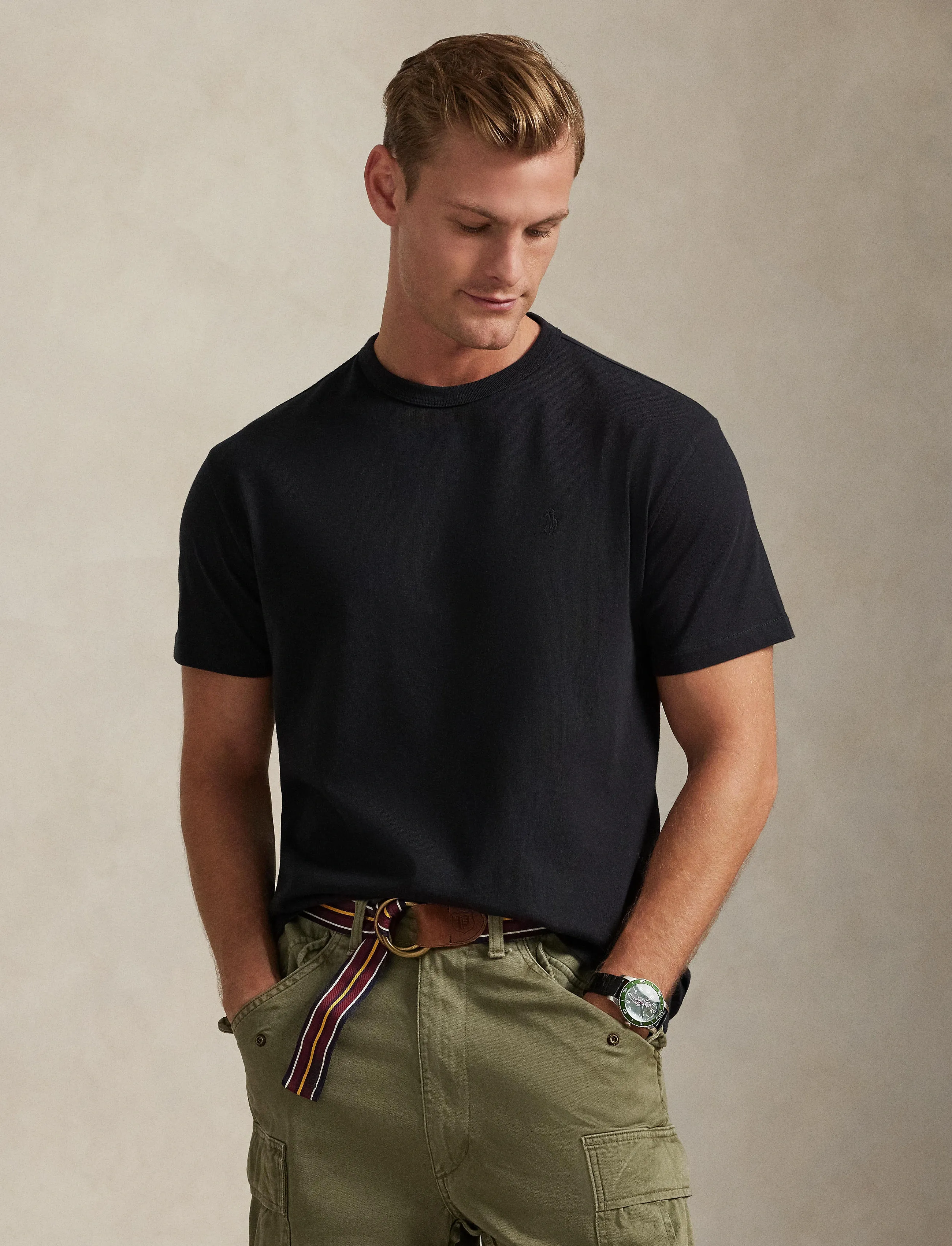 Polo Ralph Lauren - Classic Fit Garment-Dyed Jersey T-Shirt - kortærmede t-shirts - polo black - 3