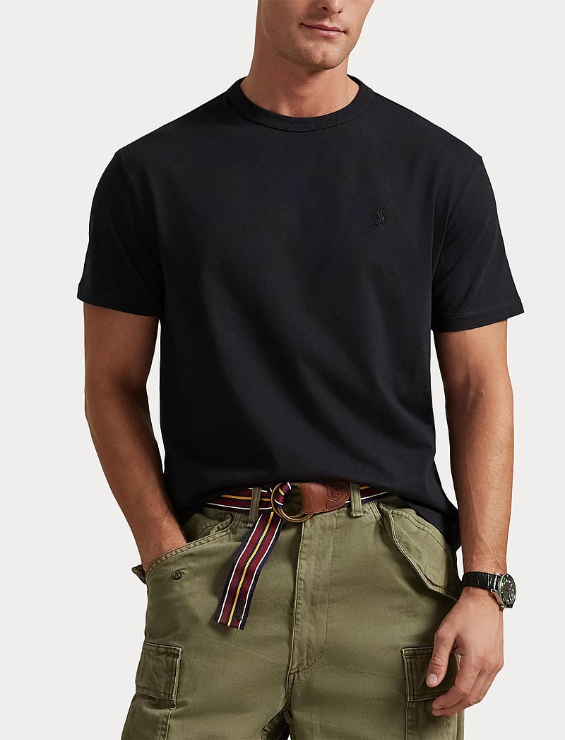 Polo Ralph Lauren - Classic Fit Garment-Dyed Jersey T-Shirt - kortærmede t-shirts - polo black - 5