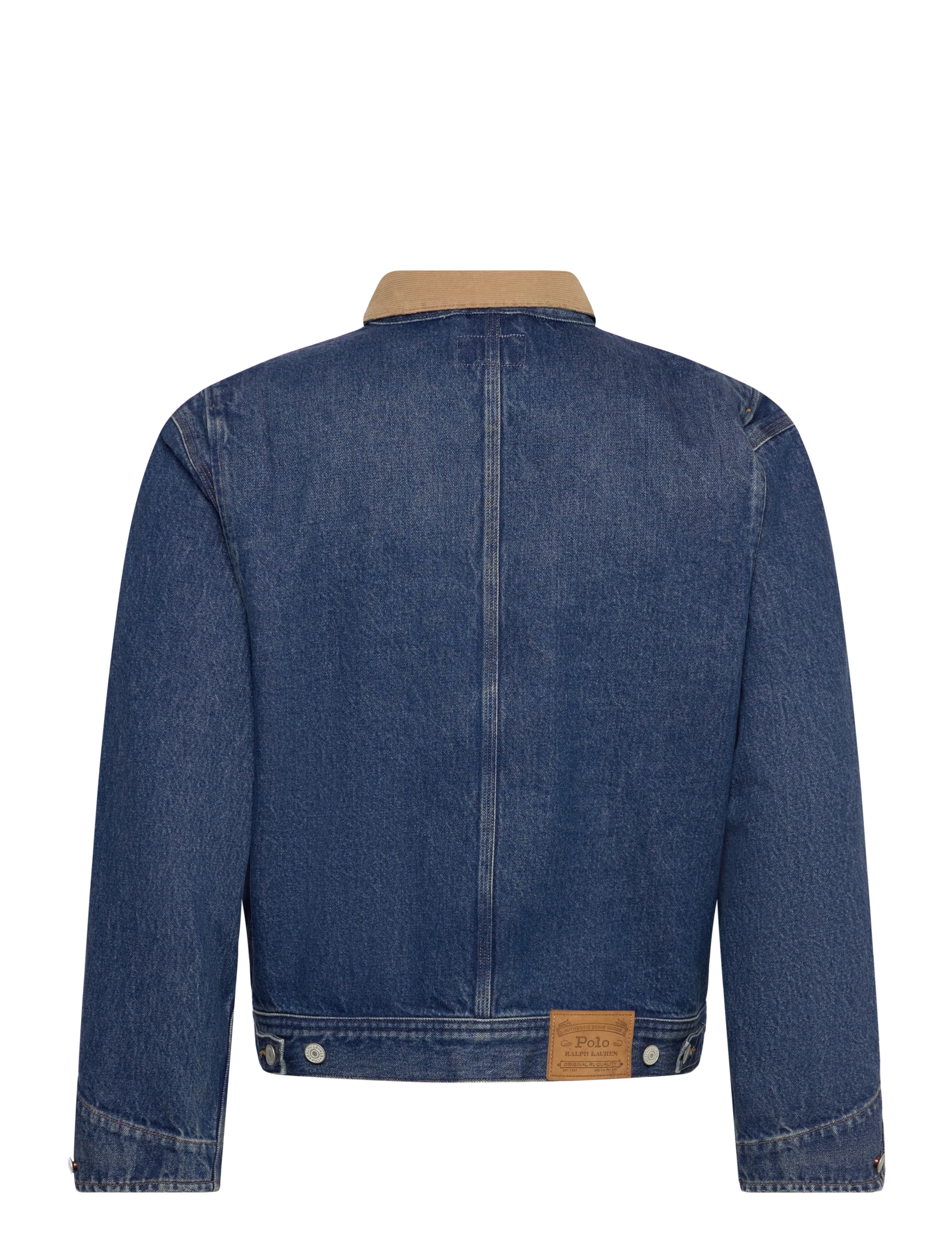 Polo Ralph Lauren - Denim Corduroy-Collar Trucker Jacket - uforede denimjakker - outpost - 2