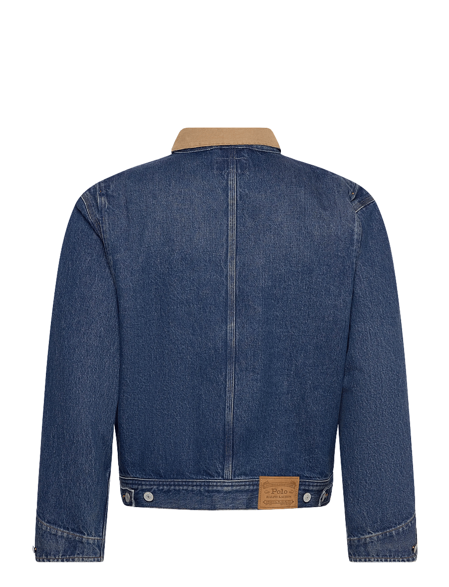 Polo Ralph Lauren - Denim Corduroy-Collar Trucker Jacket - uforede denimjakker - outpost - 2