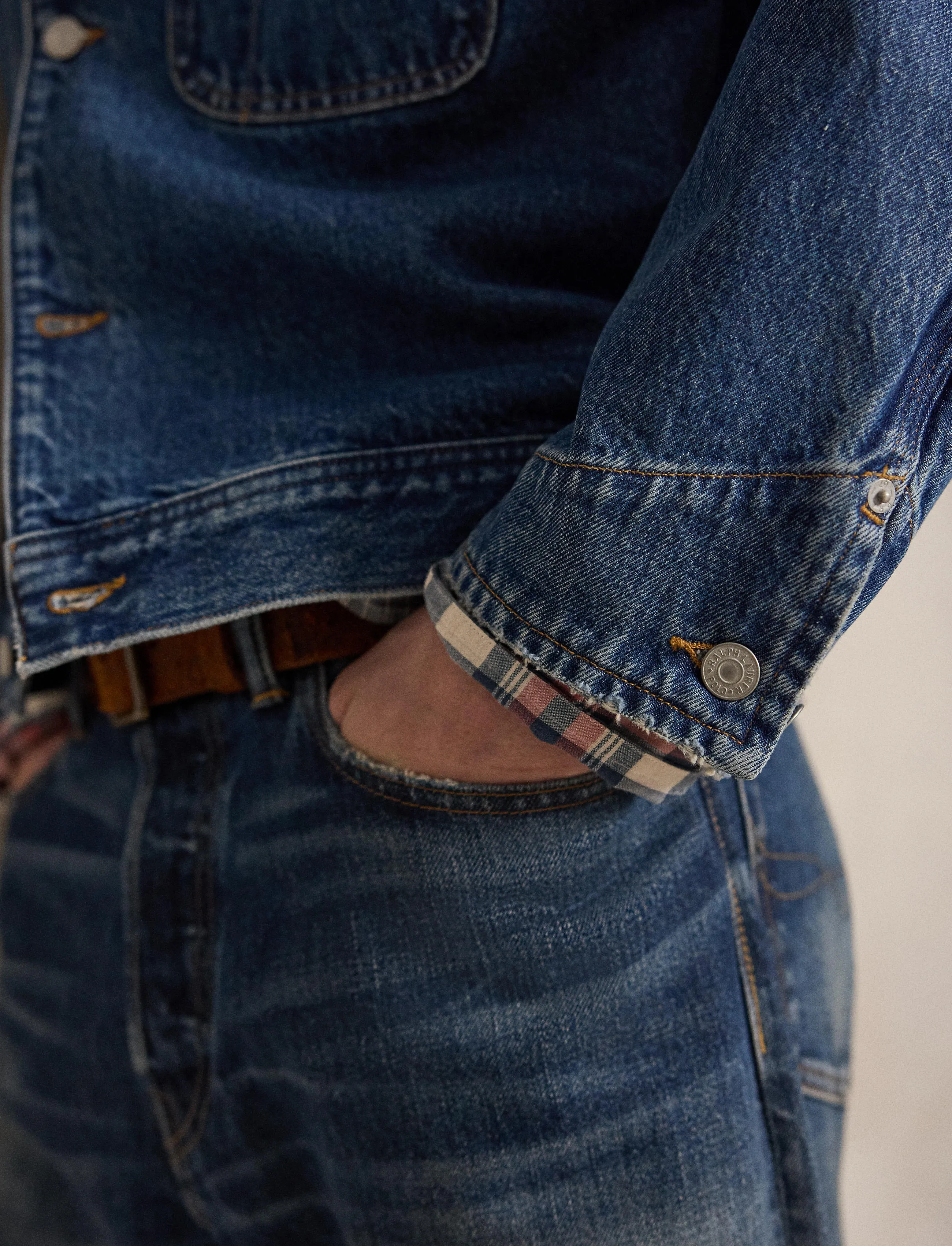 Polo Ralph Lauren - Denim Corduroy-Collar Trucker Jacket - uforede denimjakker - outpost - 5