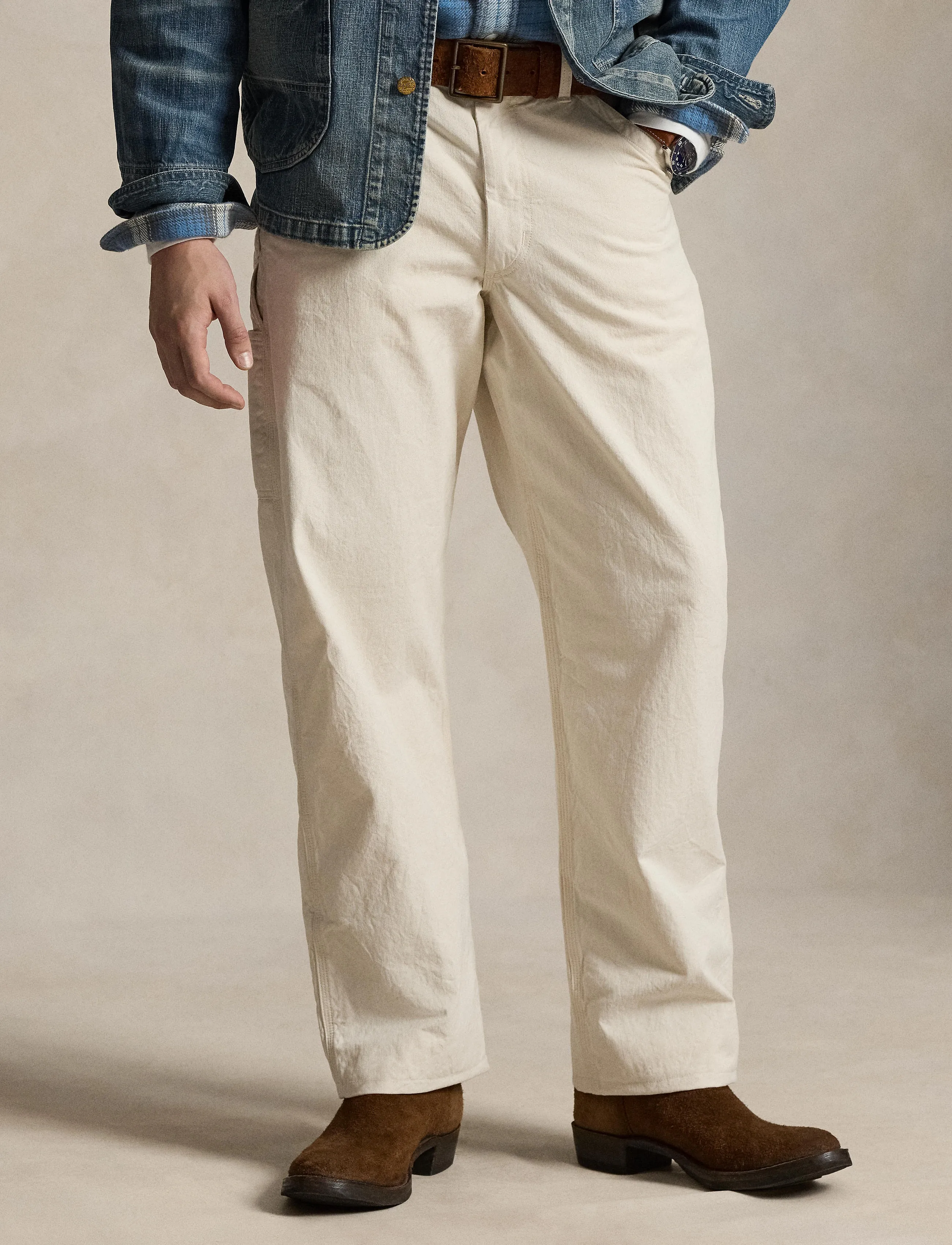 Polo Ralph Lauren Windham Classic Fit Painter Pant - Trousers - MILLSTONE / cream