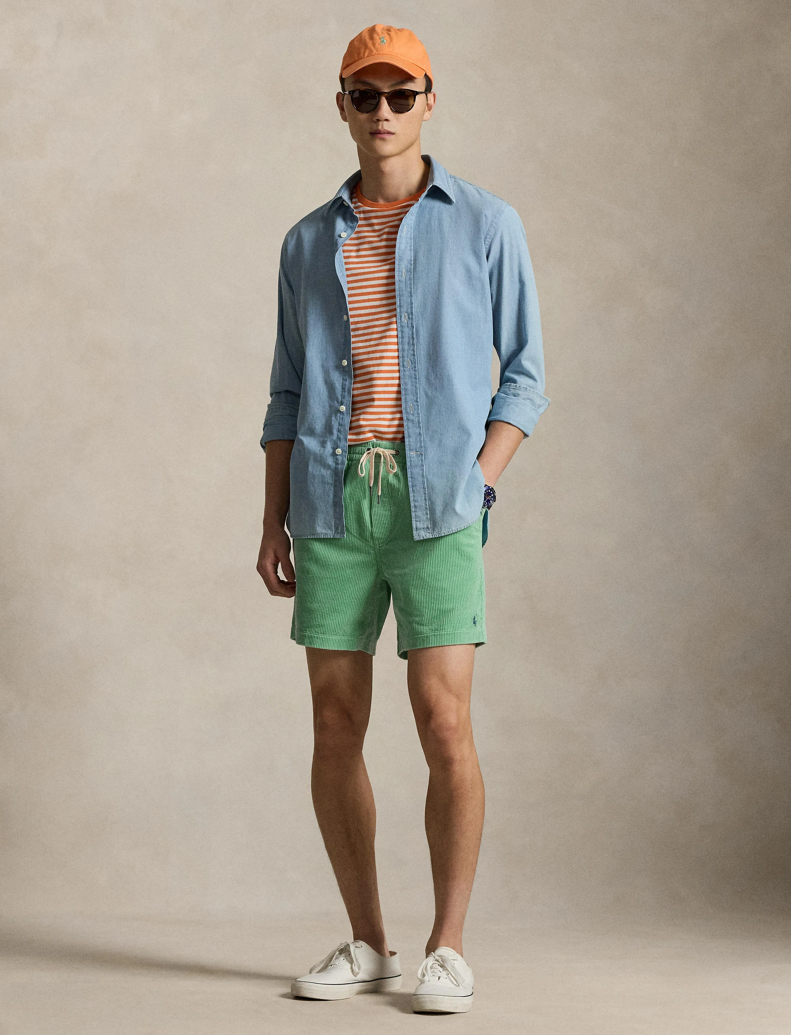 Polo Ralph Lauren - 6-Inch Polo Prepster Corduroy Short - casual shorts - celadon - 4