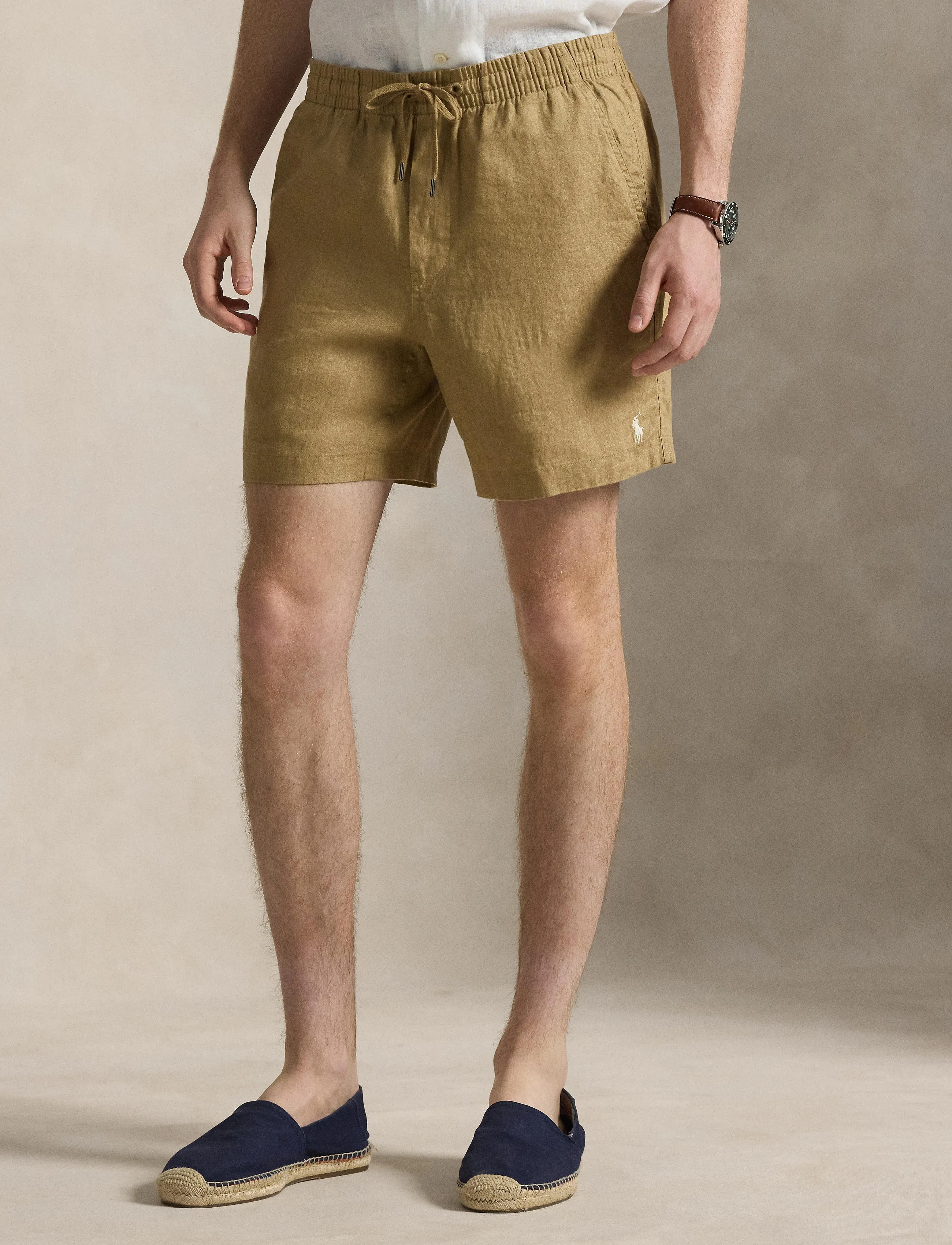 Polo Ralph Lauren 6-Inch Polo Prepster Linen Short, XS, Brown, Shorts > Afslappede Shorts, Herre