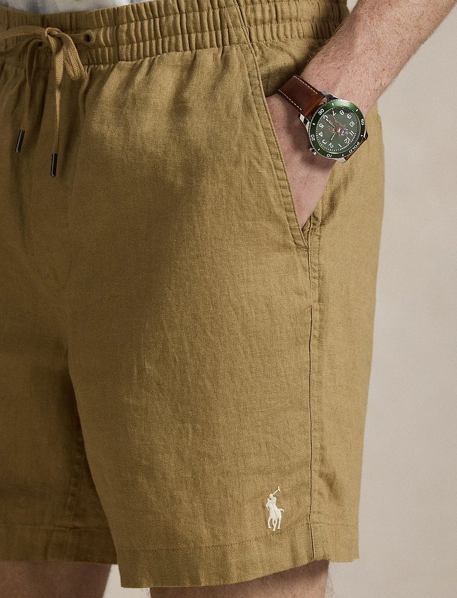 Polo Ralph Lauren - 6-Inch Polo Prepster Linen Short - hørshorts - cafe tan - 4