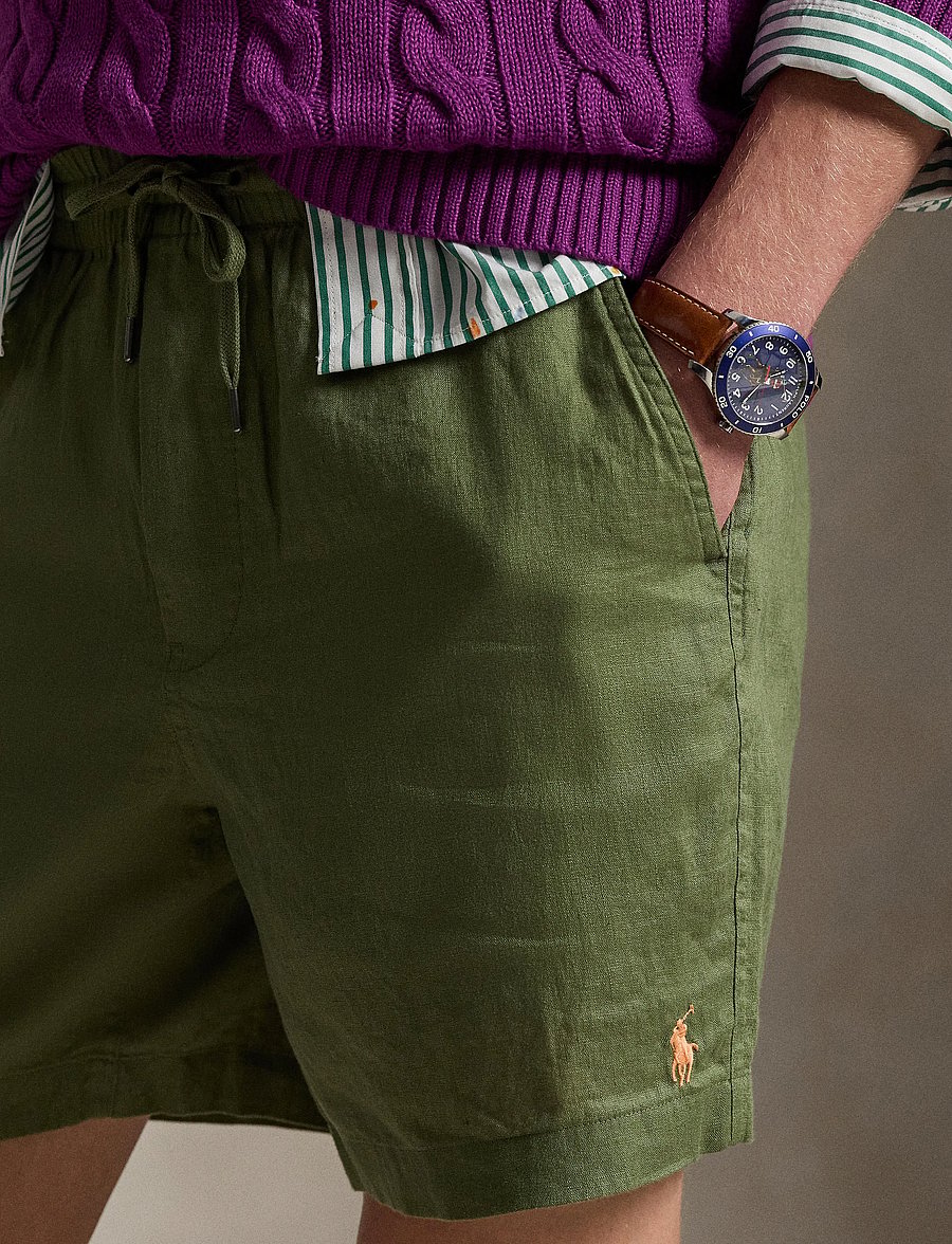 Polo Ralph Lauren - 6-Inch Polo Prepster Linen Short - leinen-shorts - garden trail - 5