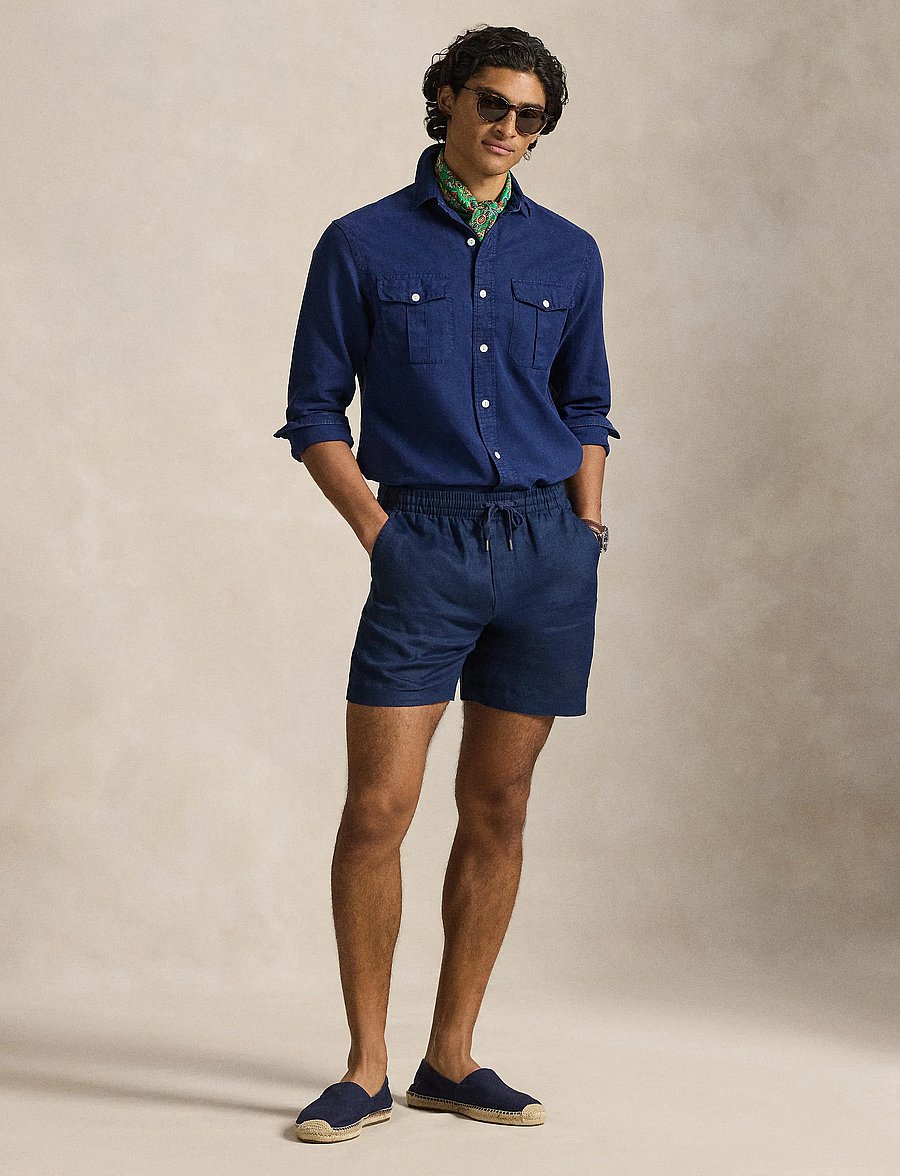 Polo Ralph Lauren - 6-Inch Polo Prepster Linen Short - leinen-shorts - newport navy - 4