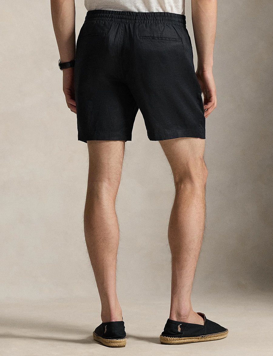 Polo Ralph Lauren - 6-Inch Polo Prepster Linen Short - hørshorts - polo black - 5