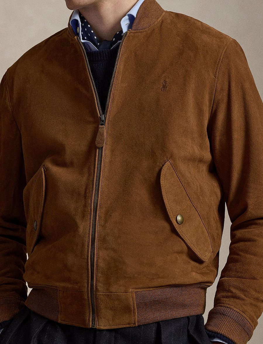 Polo Ralph Lauren - Suede Flight Jacket - frühlingsjacken - country brown - 4