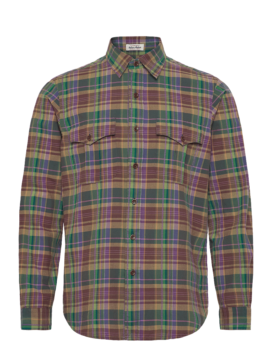 Polo Ralph Lauren - Classic Fit Madras Shirt - koszule w kratkę - 7097 brown purple - 1