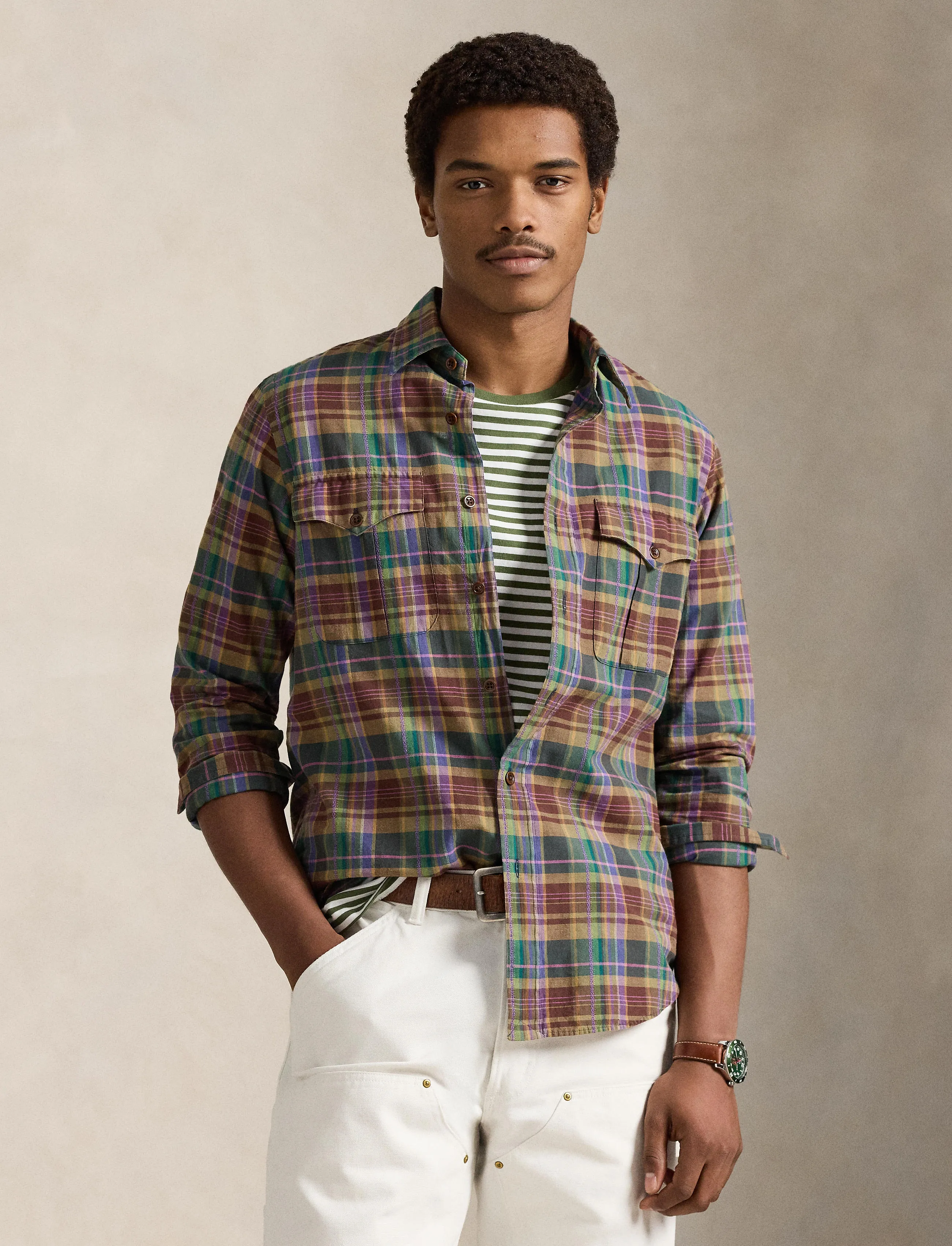 Polo Ralph Lauren - Classic Fit Madras Shirt - casual hemden - 7097 brown purple - 3