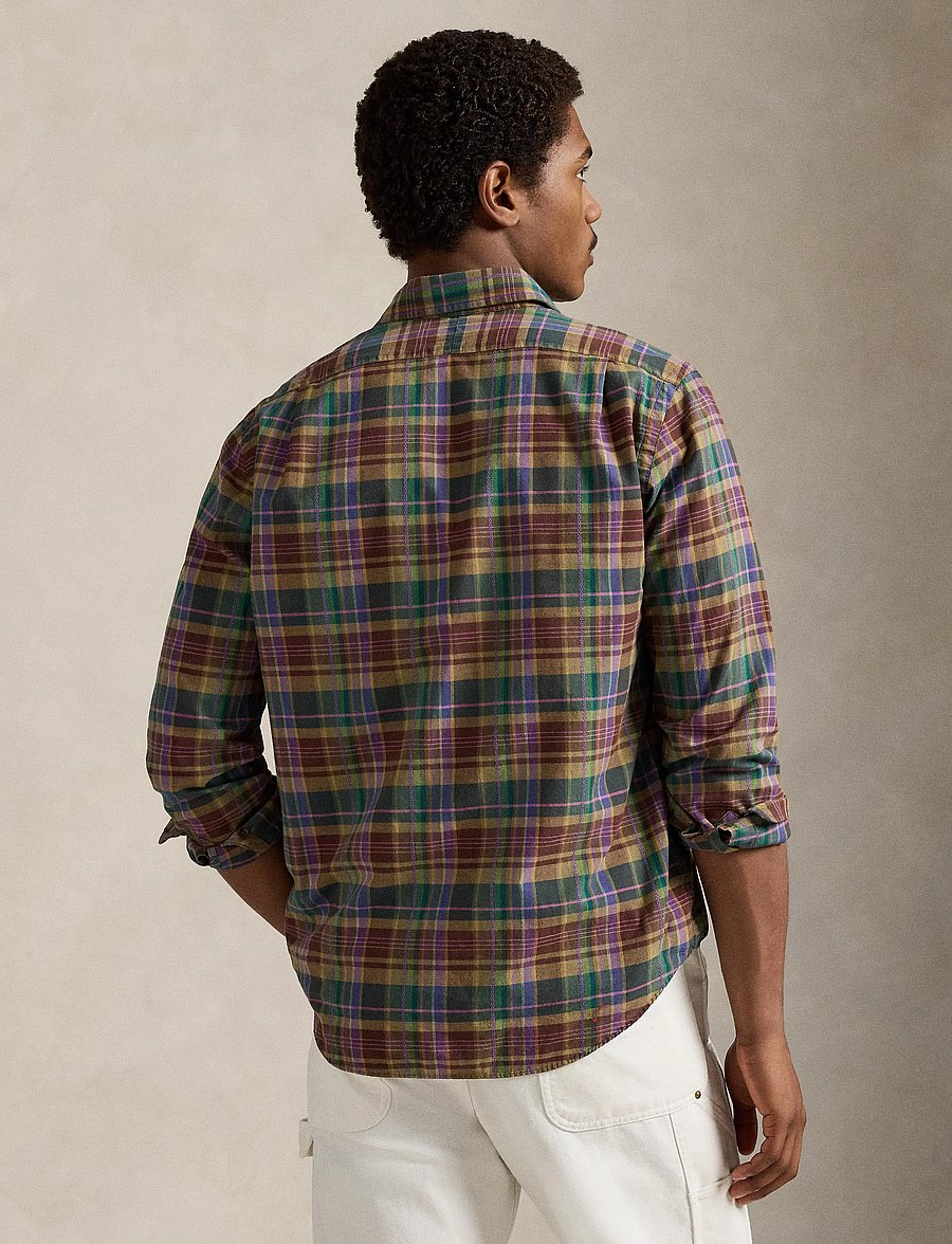 Polo Ralph Lauren - Classic Fit Madras Shirt - koszule w kratkę - 7097 brown purple - 5