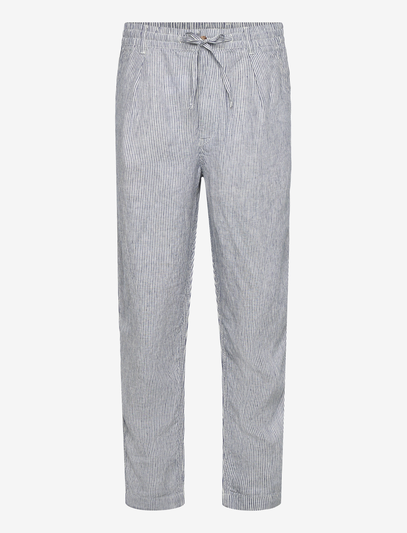 Polo Ralph Lauren - Lateef Slim Tapered Fit Linen Pant - lininės kelnės - navy micro stripe - 1