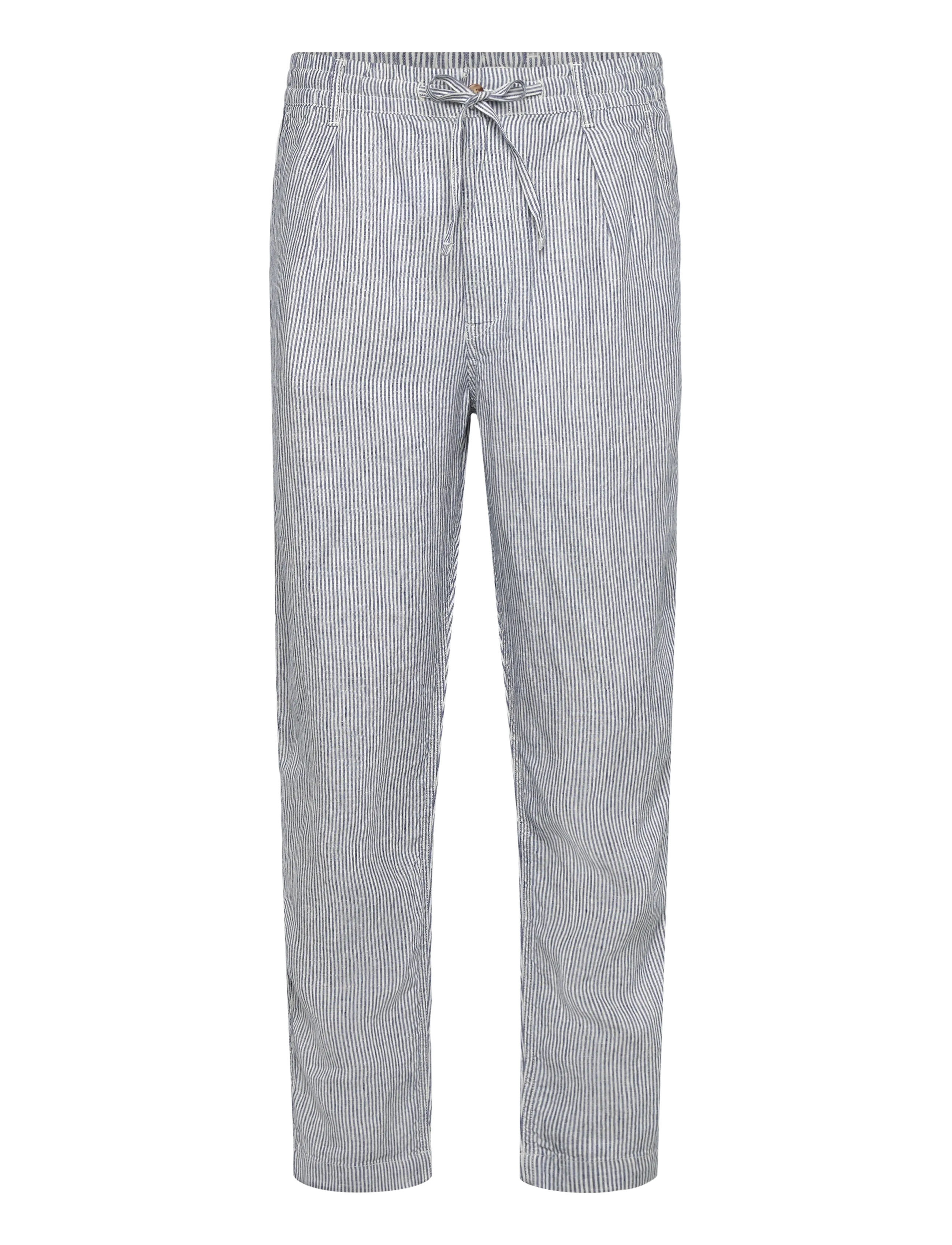 Polo Ralph Lauren Lateef Slim Tapered Fit Linen Pant - Rennot - NAVY MICRO STRIPE / blue