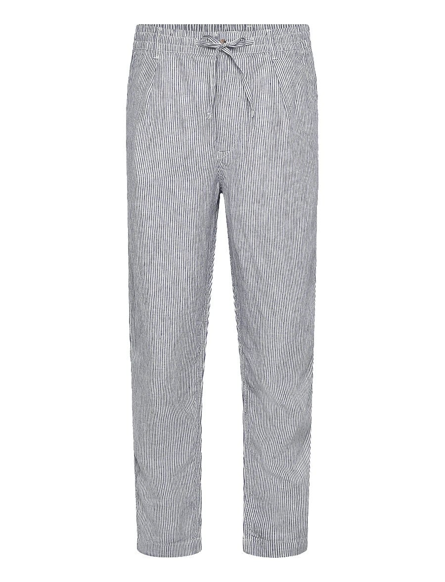 Polo Ralph Lauren - Lateef Slim Tapered Fit Linen Pant - leinenhosen - navy micro stripe - 1