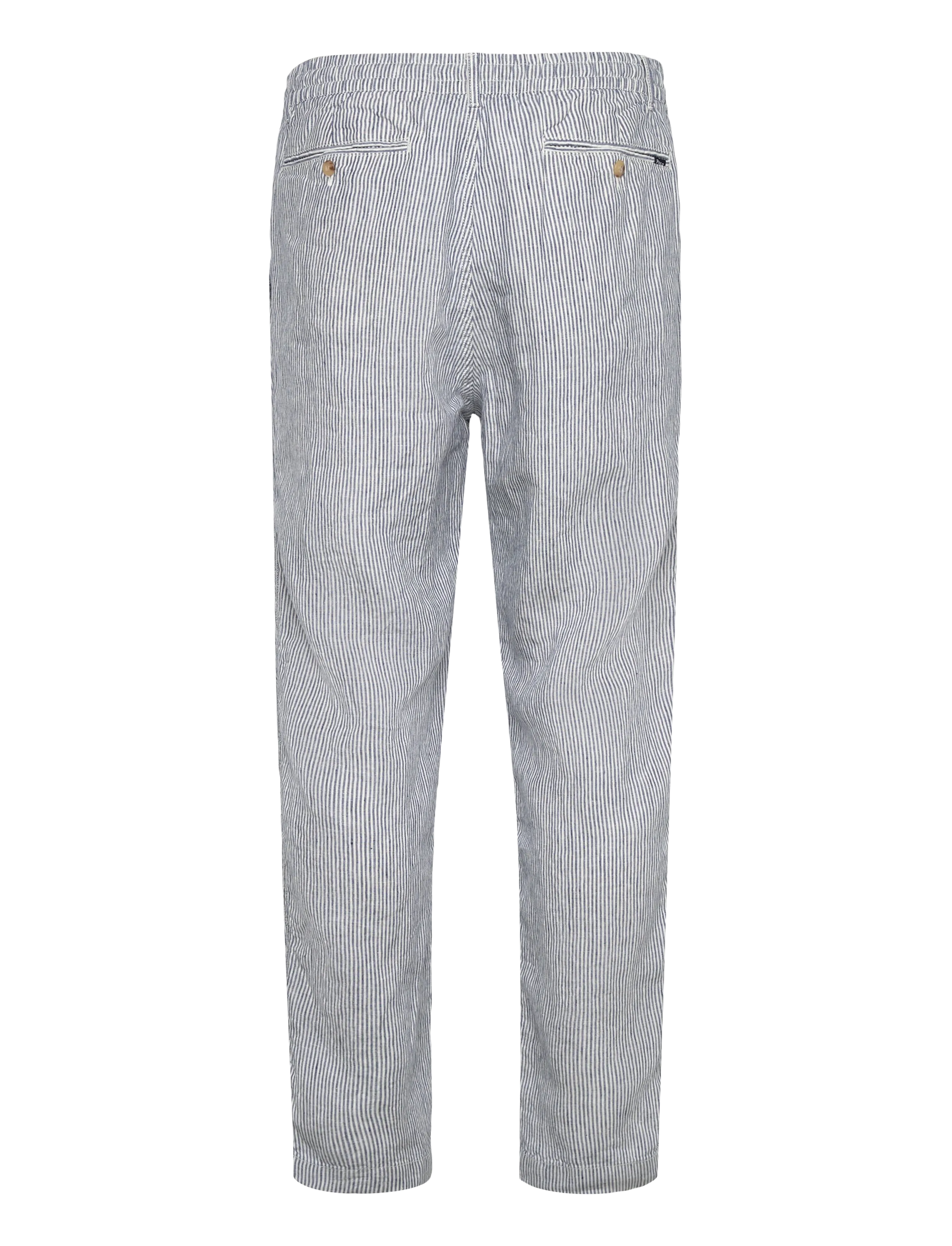 Polo Ralph Lauren - Lateef Slim Tapered Fit Linen Pant - vabaajapüksid - navy micro stripe - 2