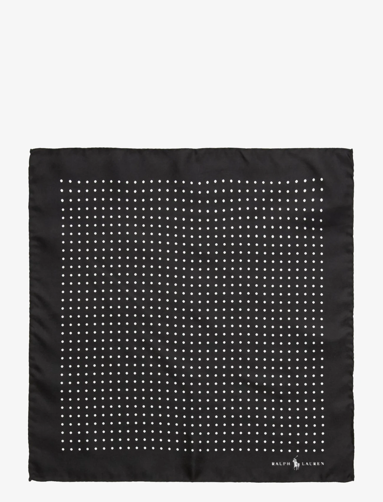 Polo Ralph Lauren - Polka-Dot Silk Pocket Square - näsdukar - black - 0