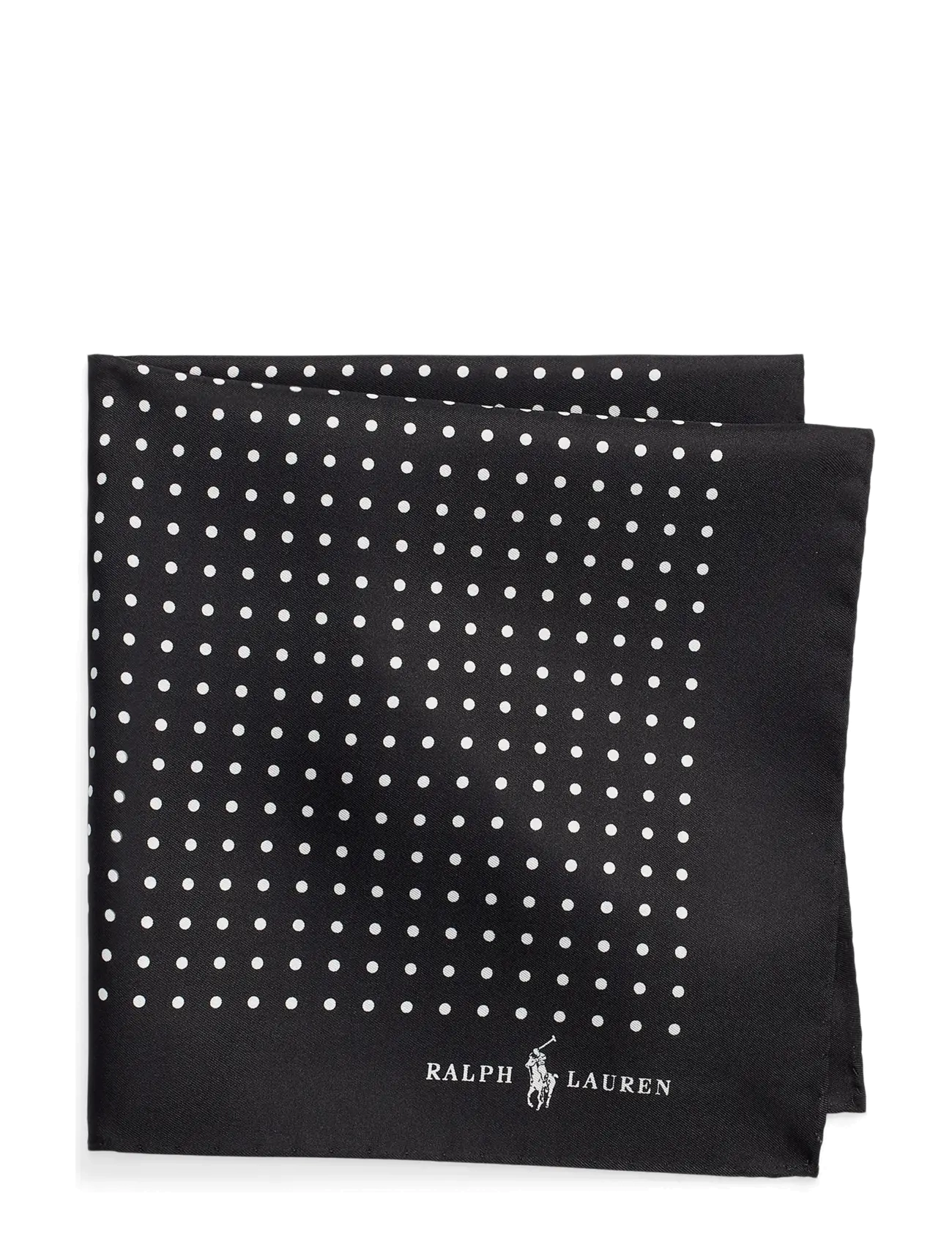 Polo Ralph Lauren Polka-Dot Silk Pocket Square - Lommeklude - BLACK / black