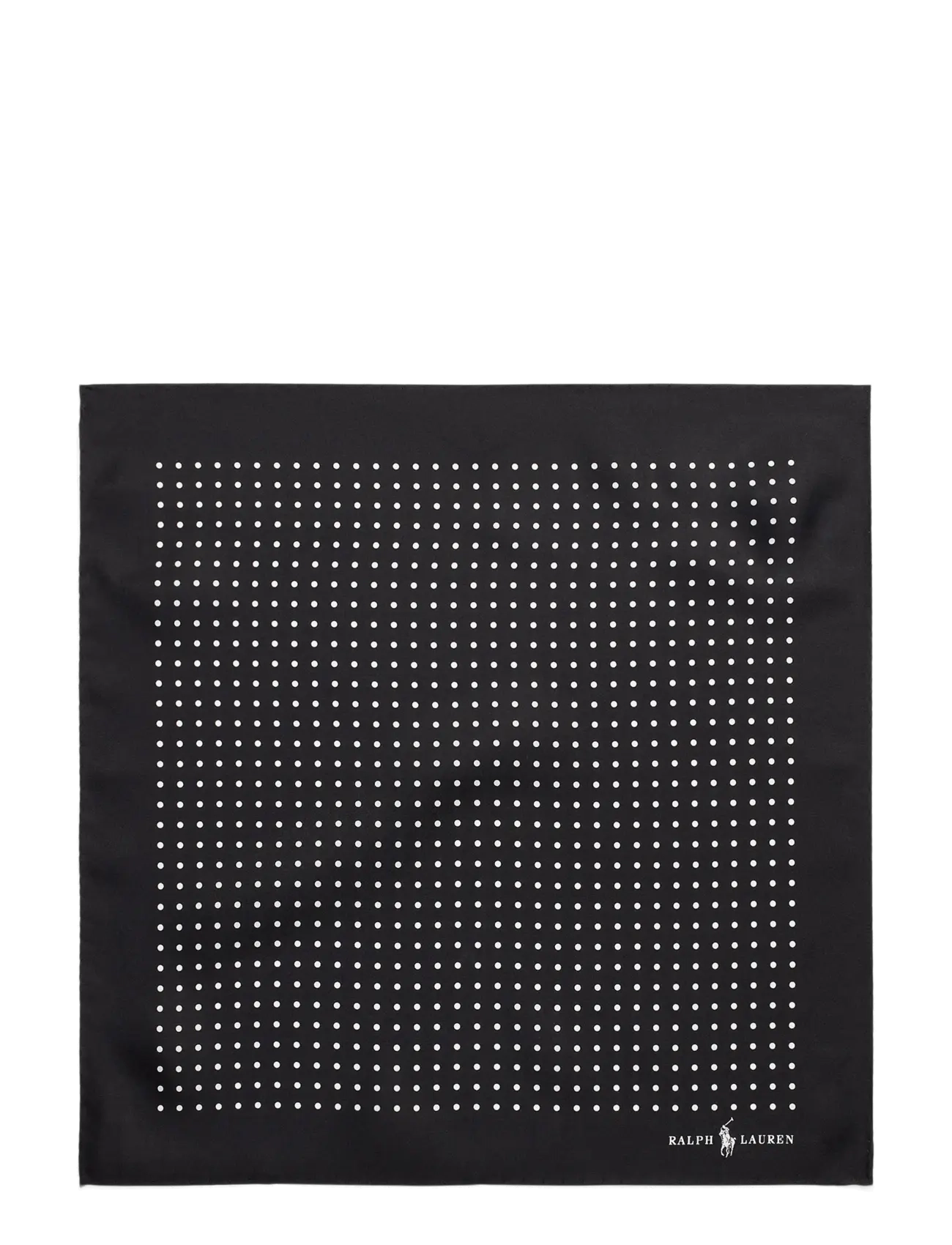 Polo Ralph Lauren - ST. JAMES SPOT-16X16 PKTSQ HAND HEM - lommeklude - black - 1