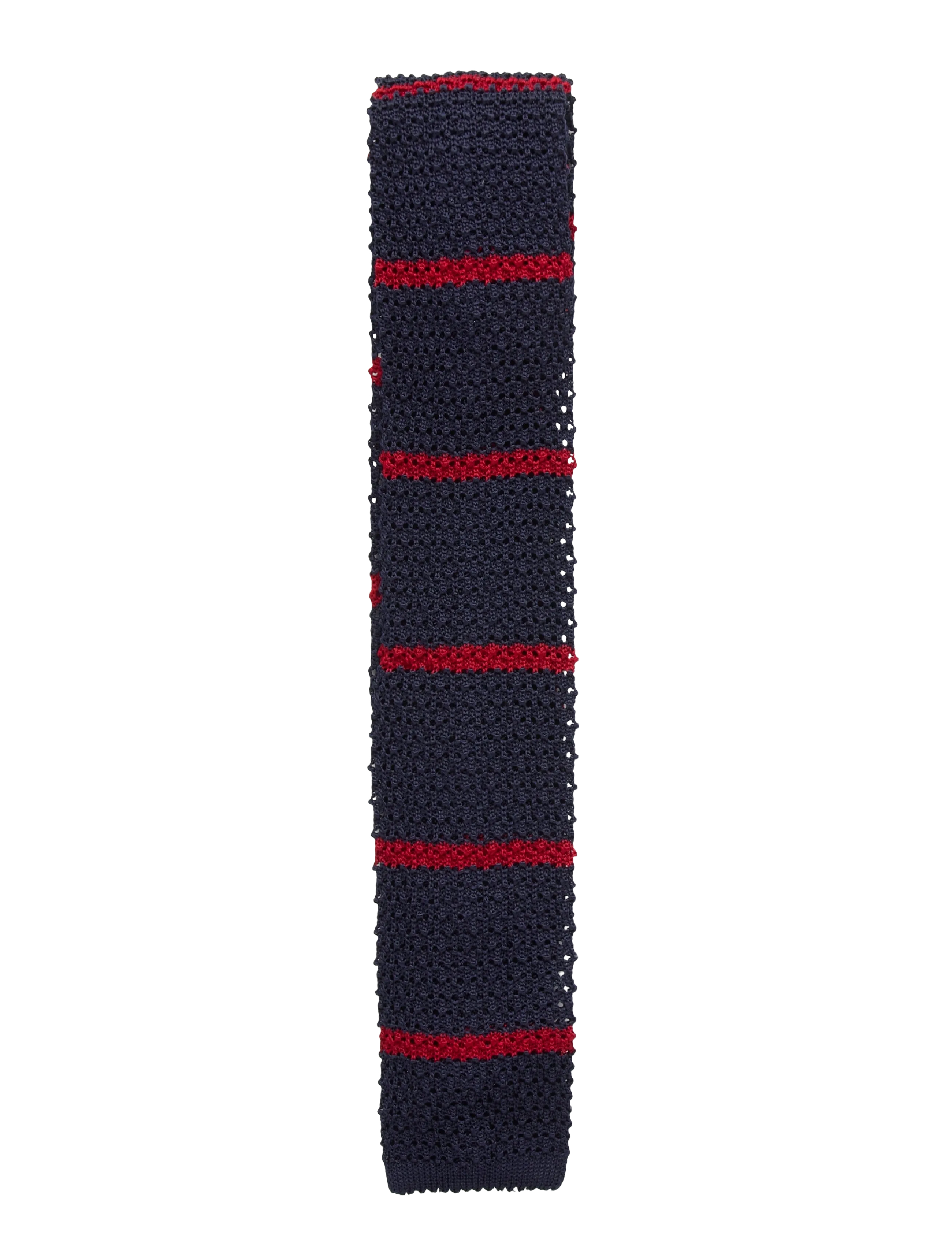 Polo Ralph Lauren Striped Knit Silk Tie - Neuheiten - NAVY/RED / navy