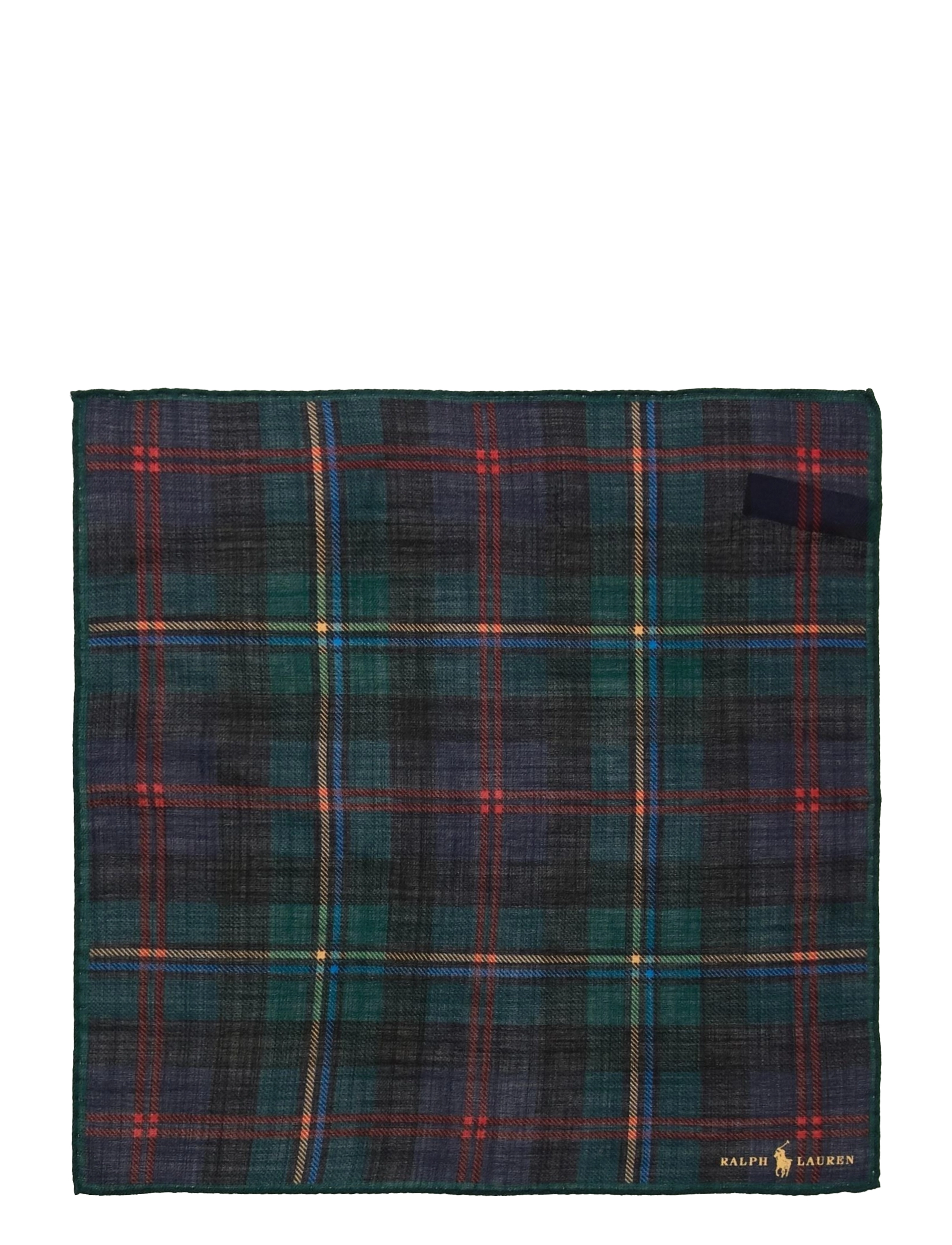 Polo Ralph Lauren - Plaid Wool Pocket Square - einstecktücher - navy/green multi - 0
