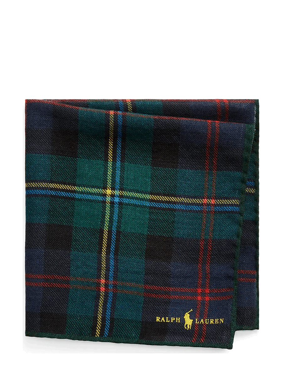 Polo Ralph Lauren - WOOL TARTAN-POCKET SQUARE 14X14 - taskuliinat - navy/green multi - 0