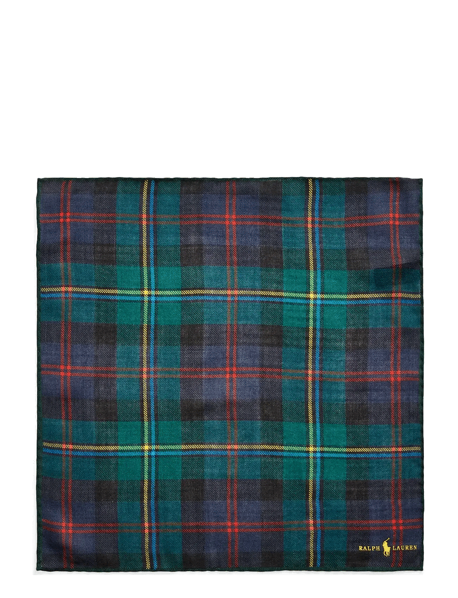 Polo Ralph Lauren - WOOL TARTAN-POCKET SQUARE 14X14 - taskuliinat - navy/green multi - 1