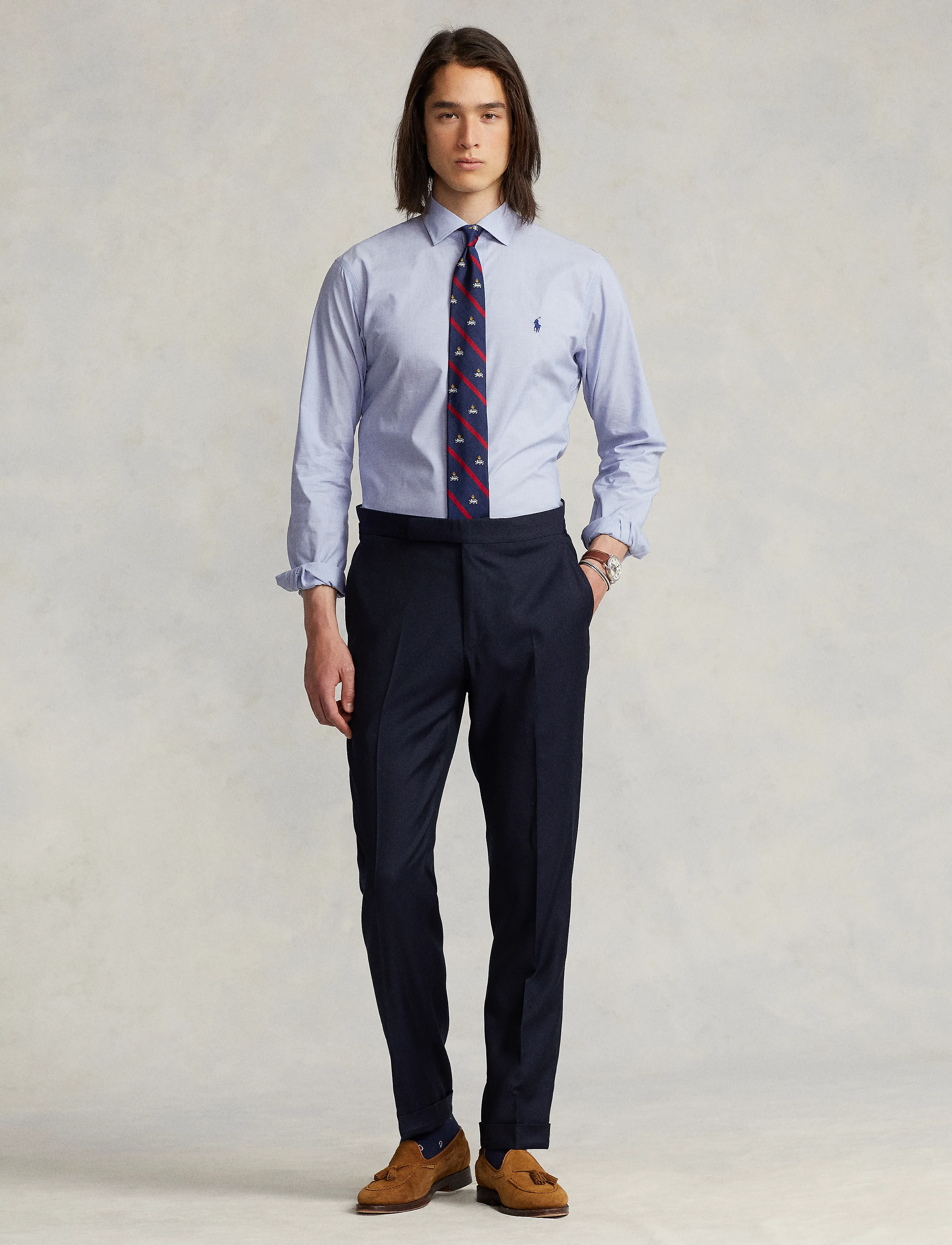 Polo Ralph Lauren - PUREPRESS NS POPLIN-CUSTOM ESTATE P - formal shirts - 3210a light blue - 2