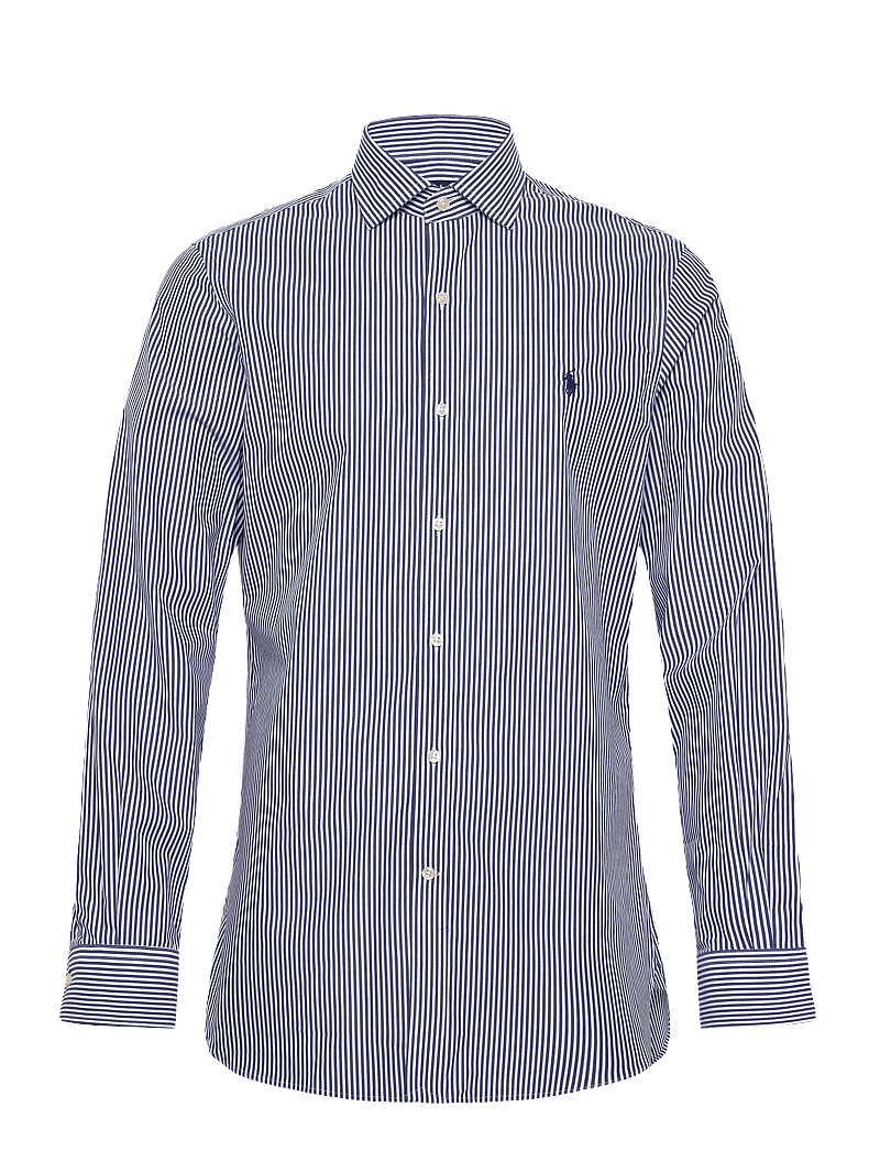 Polo Ralph Lauren - Slim Fit Poplin Shirt - randiga skjortor - 3213a royal/white - 0