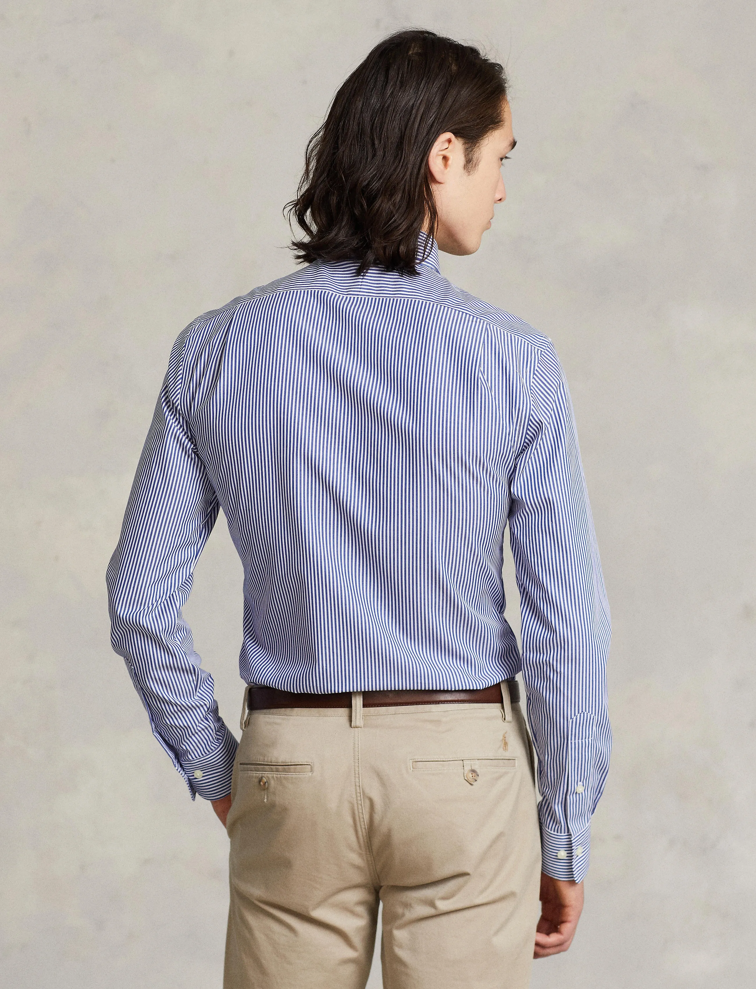 Polo Ralph Lauren - PUREPRESS NS POPLIN-SLIM ESTATE PPC - röndóttar skyrtur - 3213a royal/white - 4