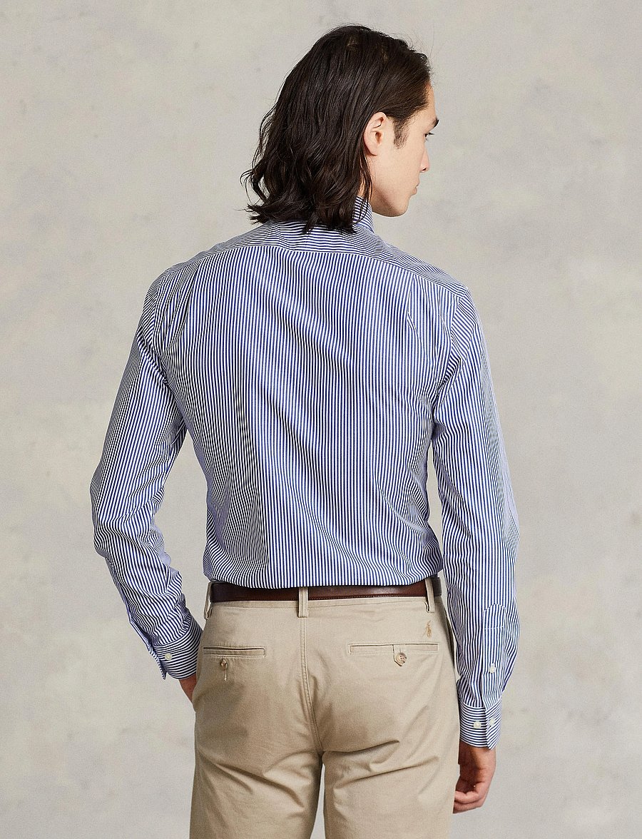 Polo Ralph Lauren - PUREPRESS NS POPLIN-SLIM ESTATE PPC - chemises à rayures - 3213a royal/white - 4