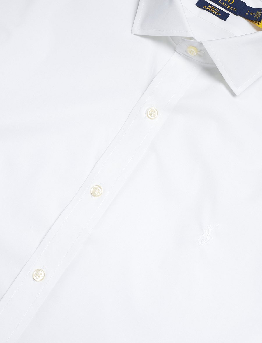 Polo Ralph Lauren - Slim Fit Poplin Shirt - gestreifte hemden - white - 5