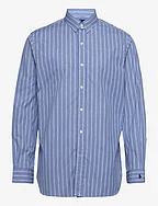 Custom Fit Striped Tab Collar Shirt - 5068 FALL BLUE/WH