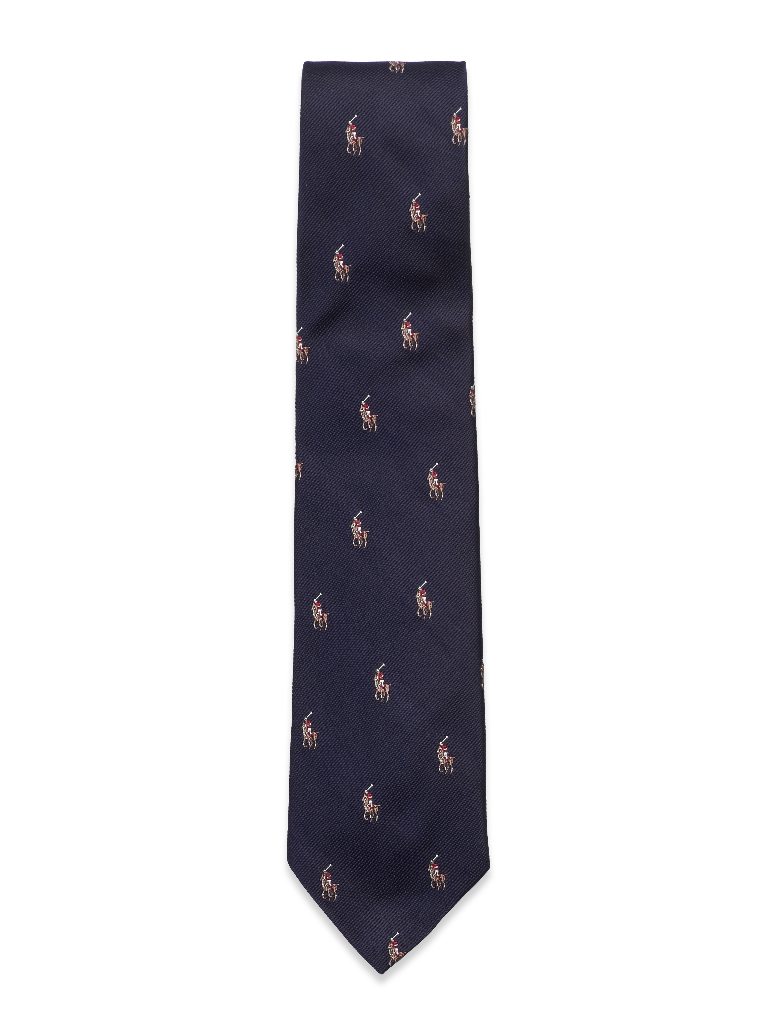 Polo Ralph Lauren Polo Pony Silk Repp Narrow Tie - Accessories - NAVY / blue