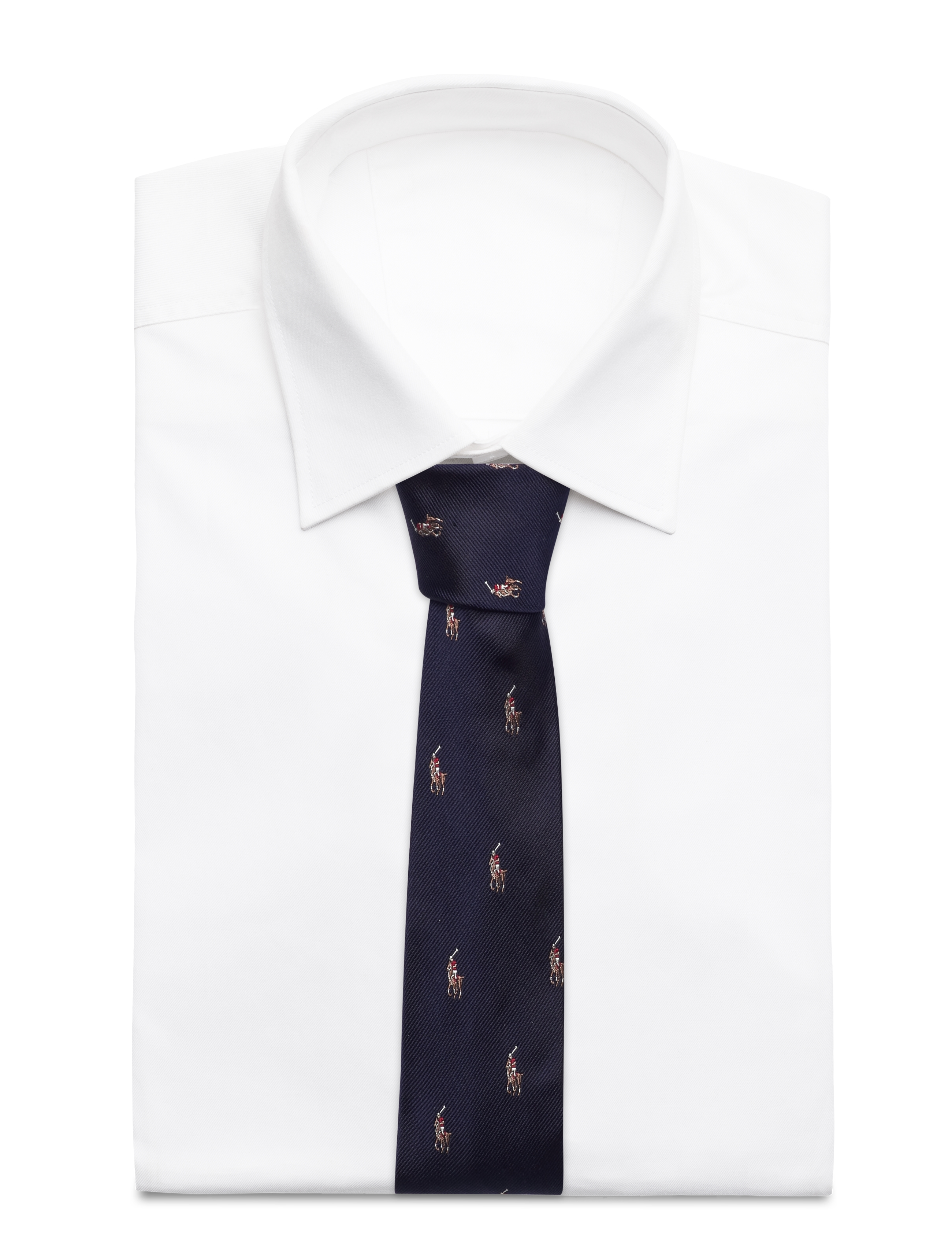 Polo Ralph Lauren - Polo Pony Silk Repp Narrow Tie - navy - 4