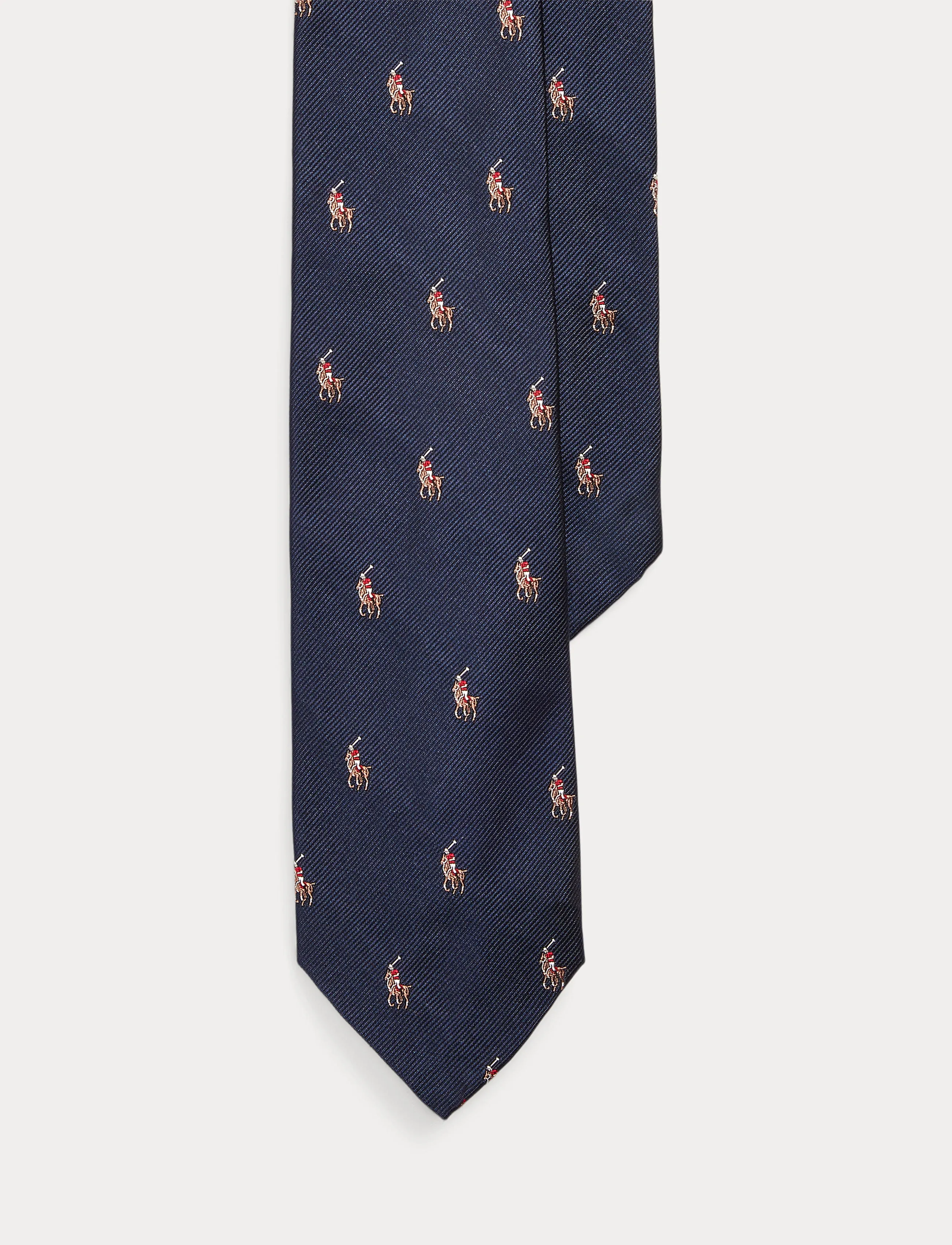 Polo Ralph Lauren - Polo Pony Silk Repp Narrow Tie - navy - 3