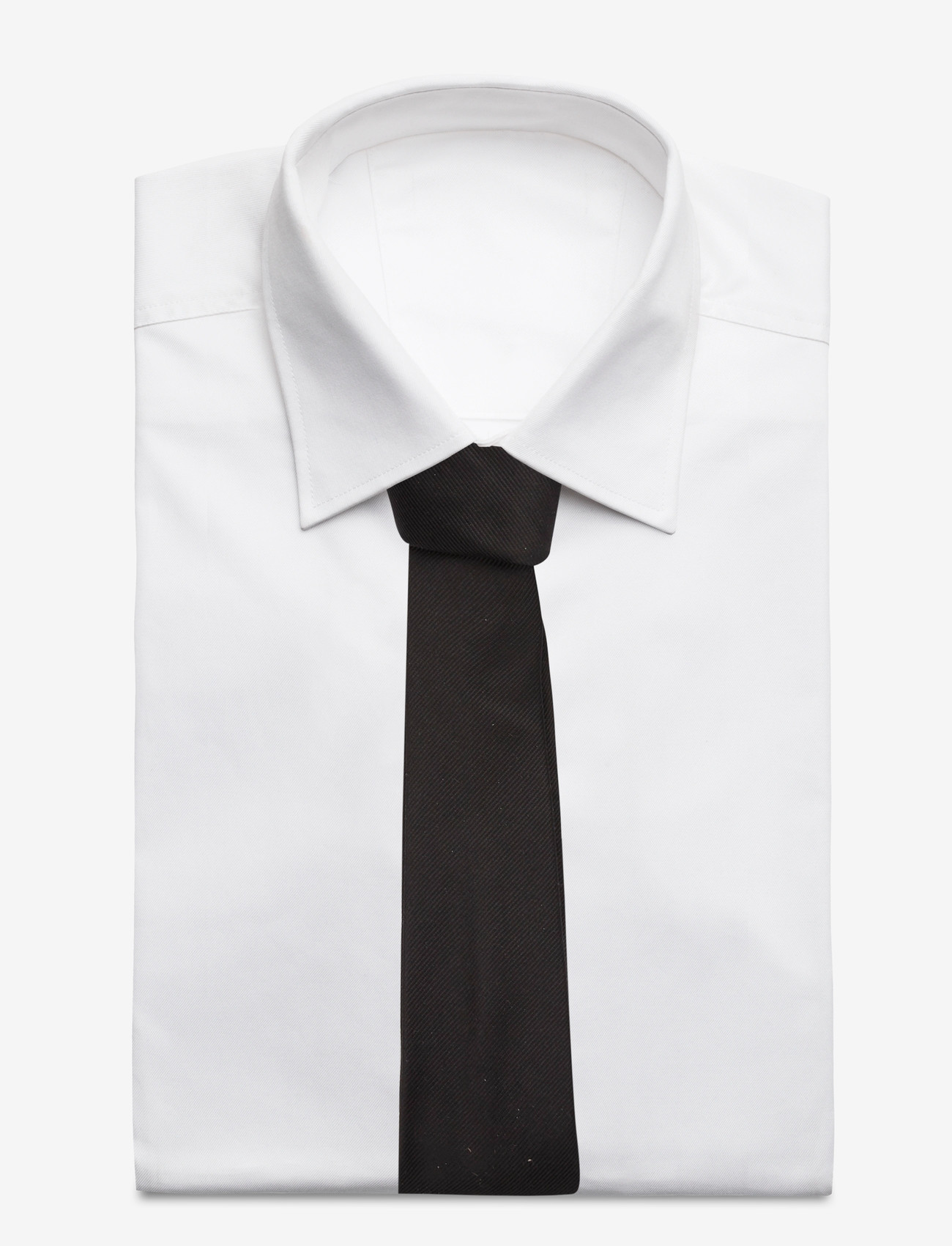 Polo Ralph Lauren - Silk Repp Narrow Tie - slips - black - 1